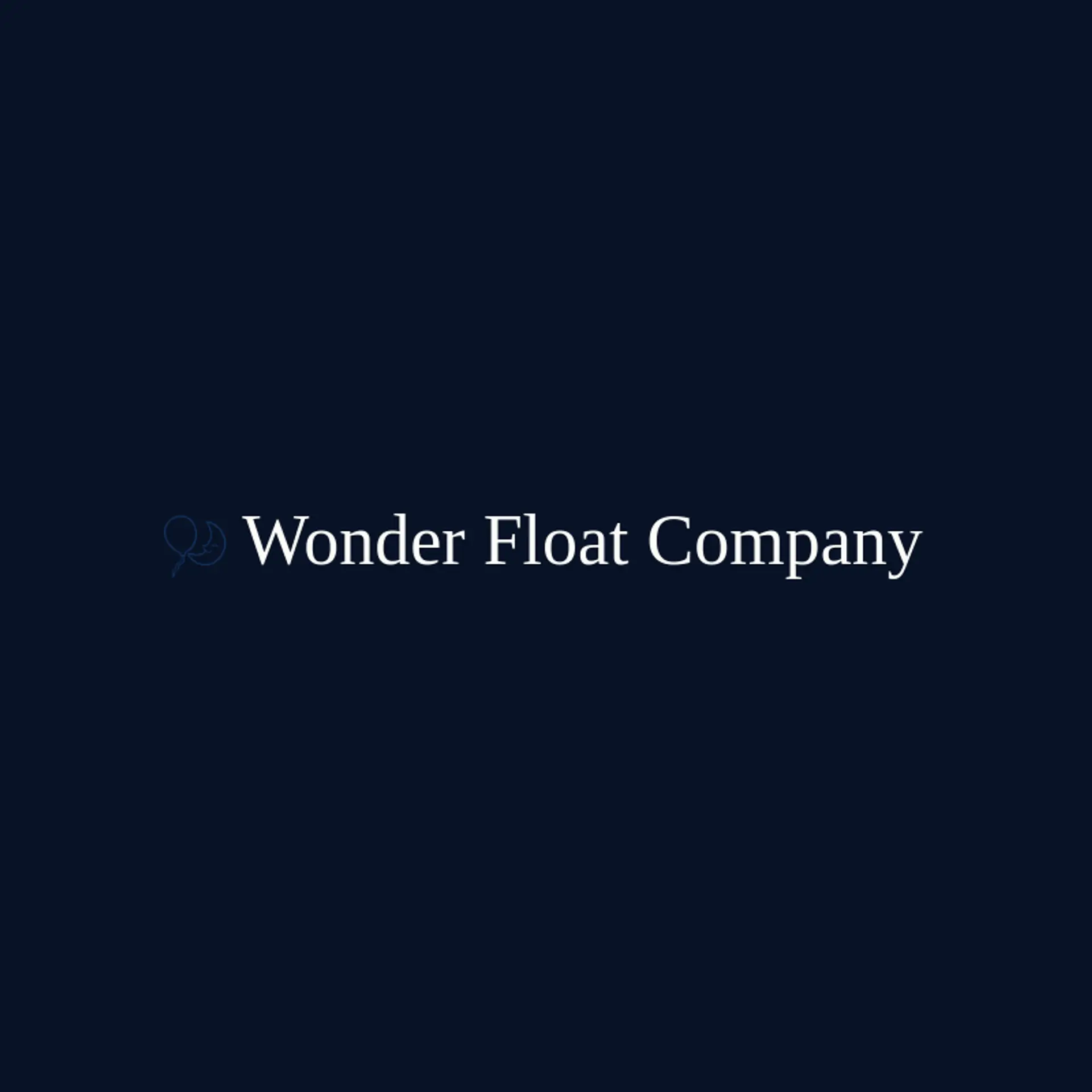 Wonder Float Company logo for balloon