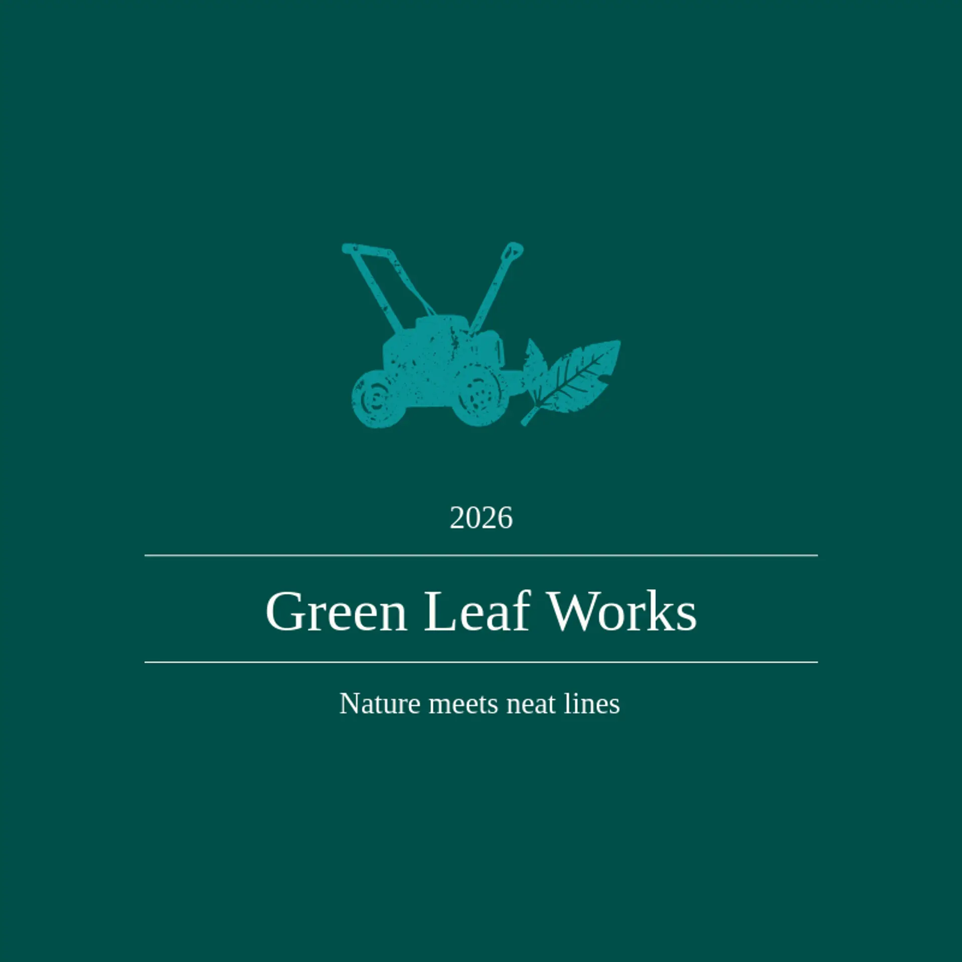 Green Leaf Works logo for lawn mower