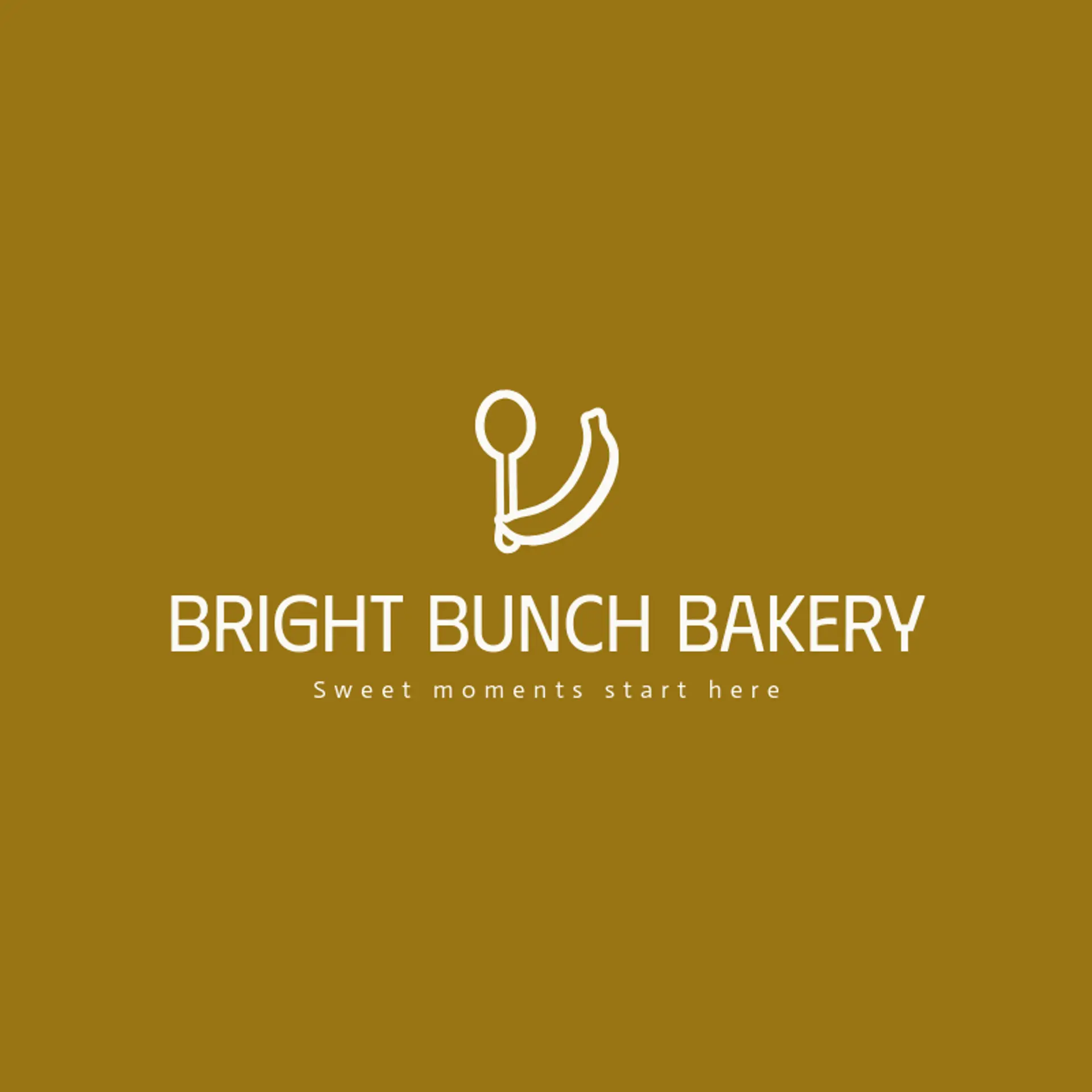 Bright Bunch Bakery logo for banana