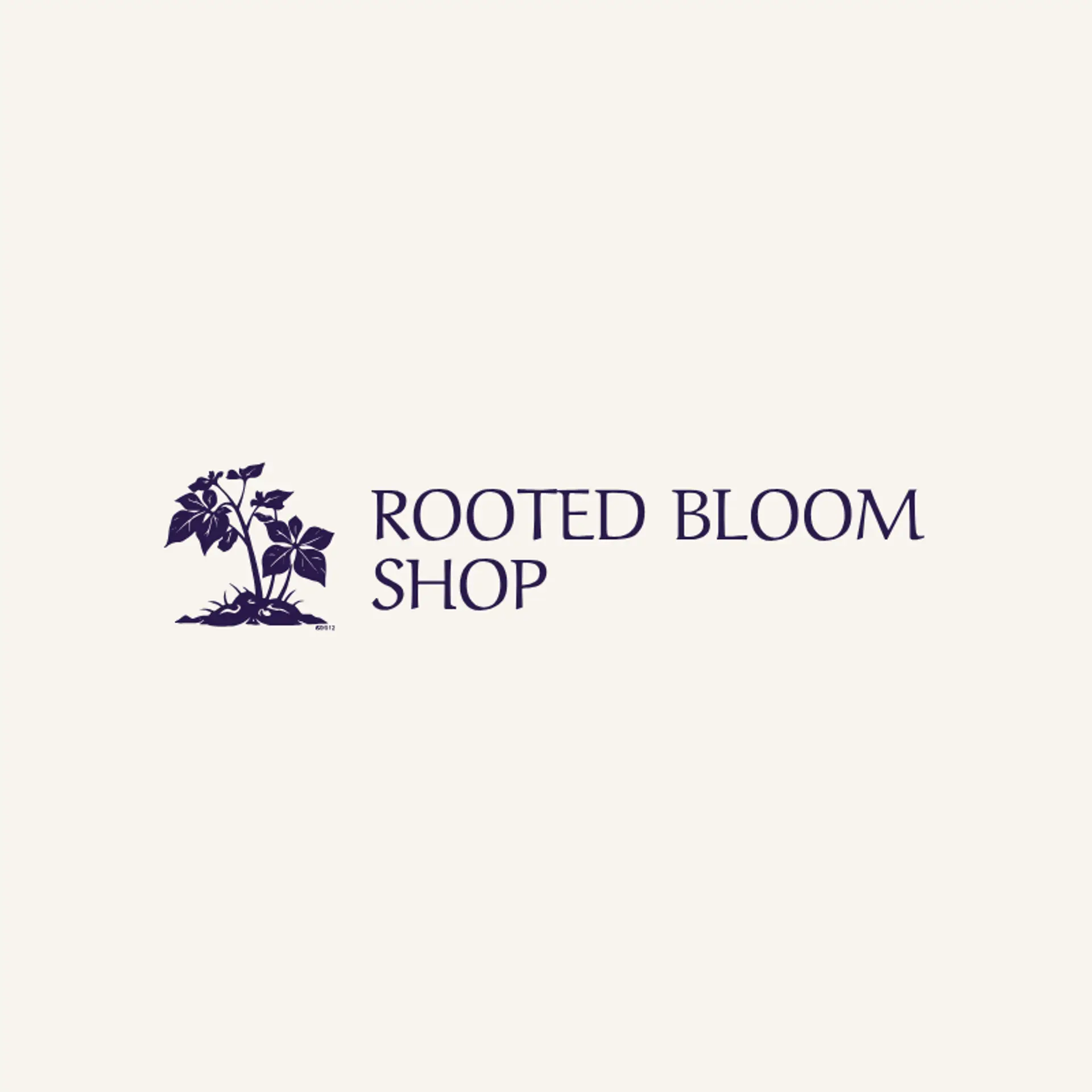 Rooted Bloom Shop logo for roots