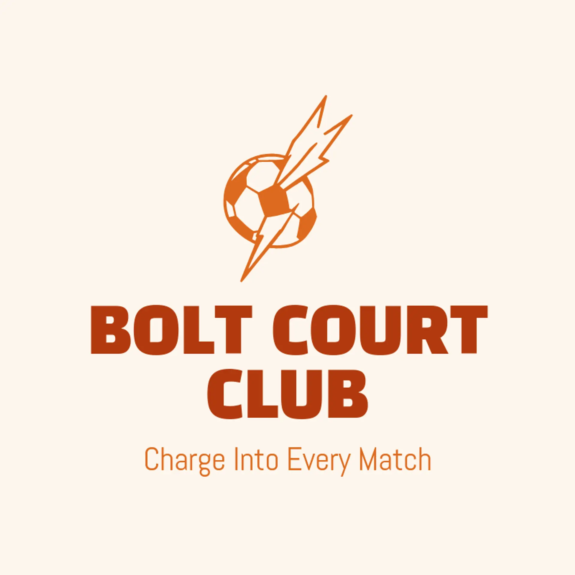 Bolt Court Club logo for futsal