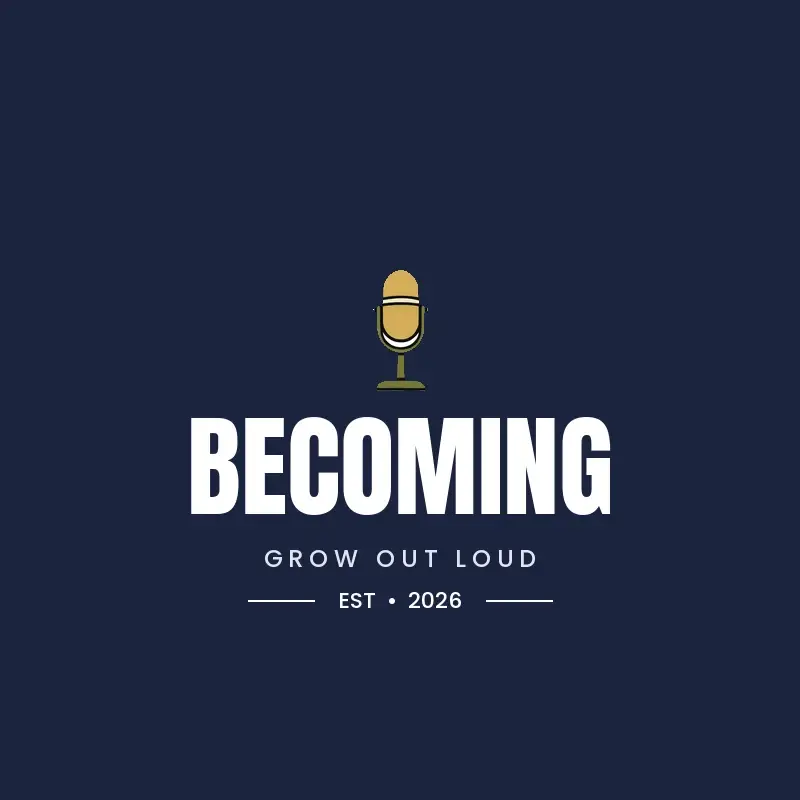 Microphone and transformation podcast logo
