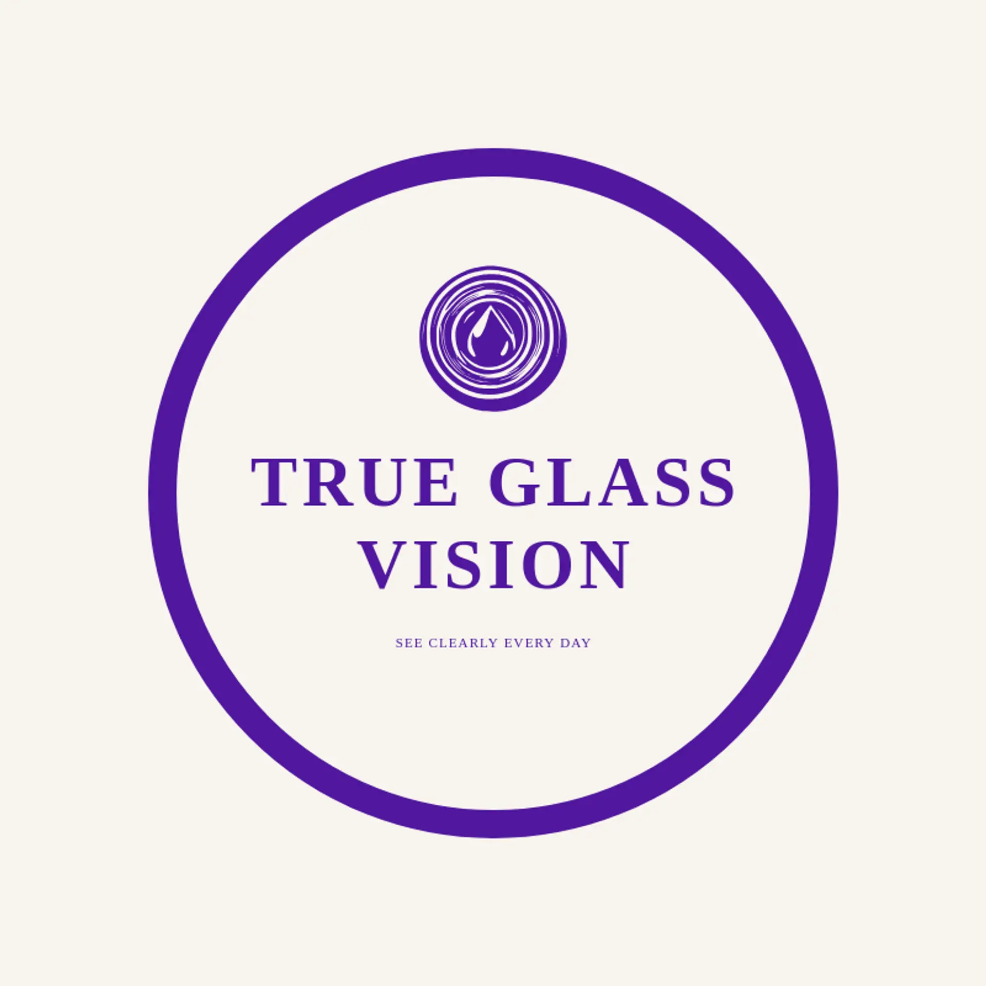 True Glass Vision logo for lens