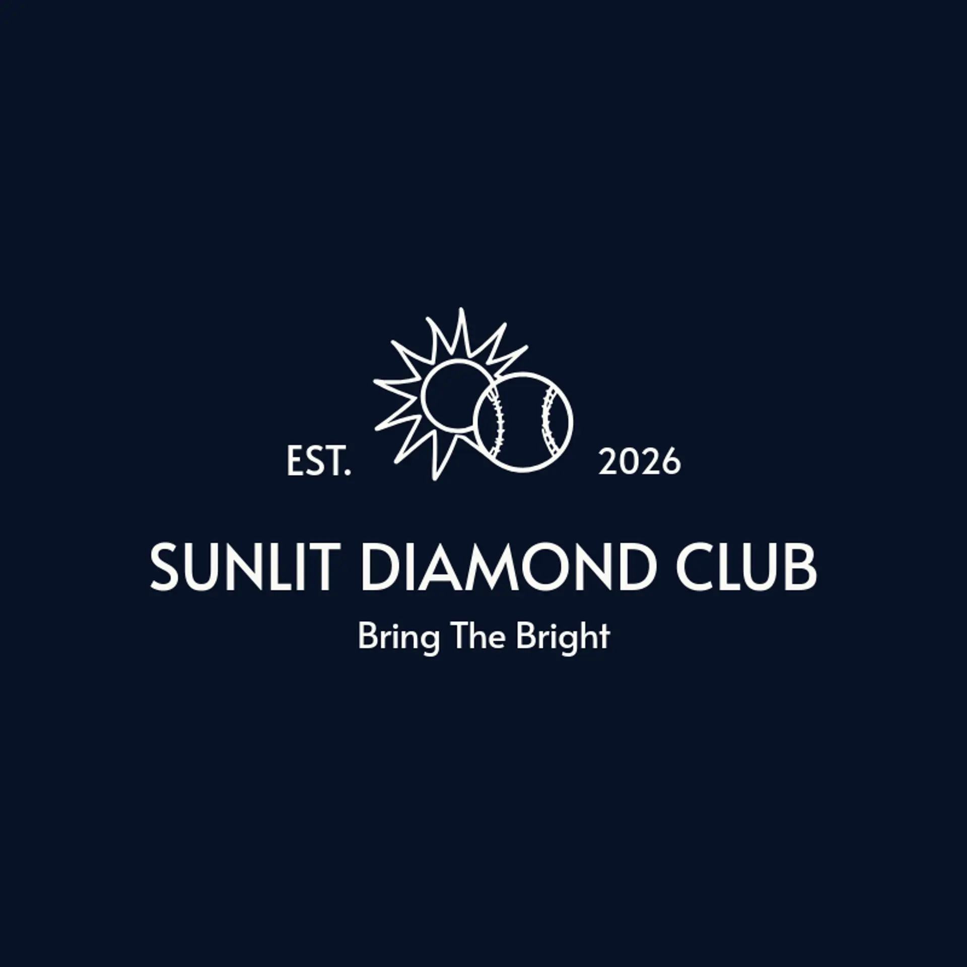 Sunlit Diamond Club logo for softball