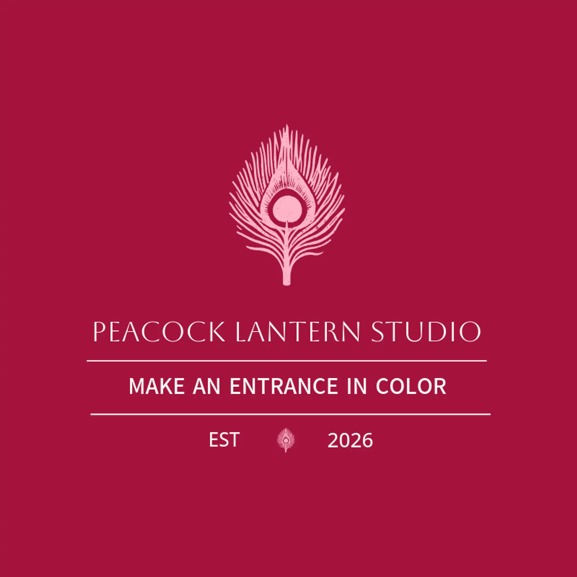Peacock Lantern Studio logo for peacock
