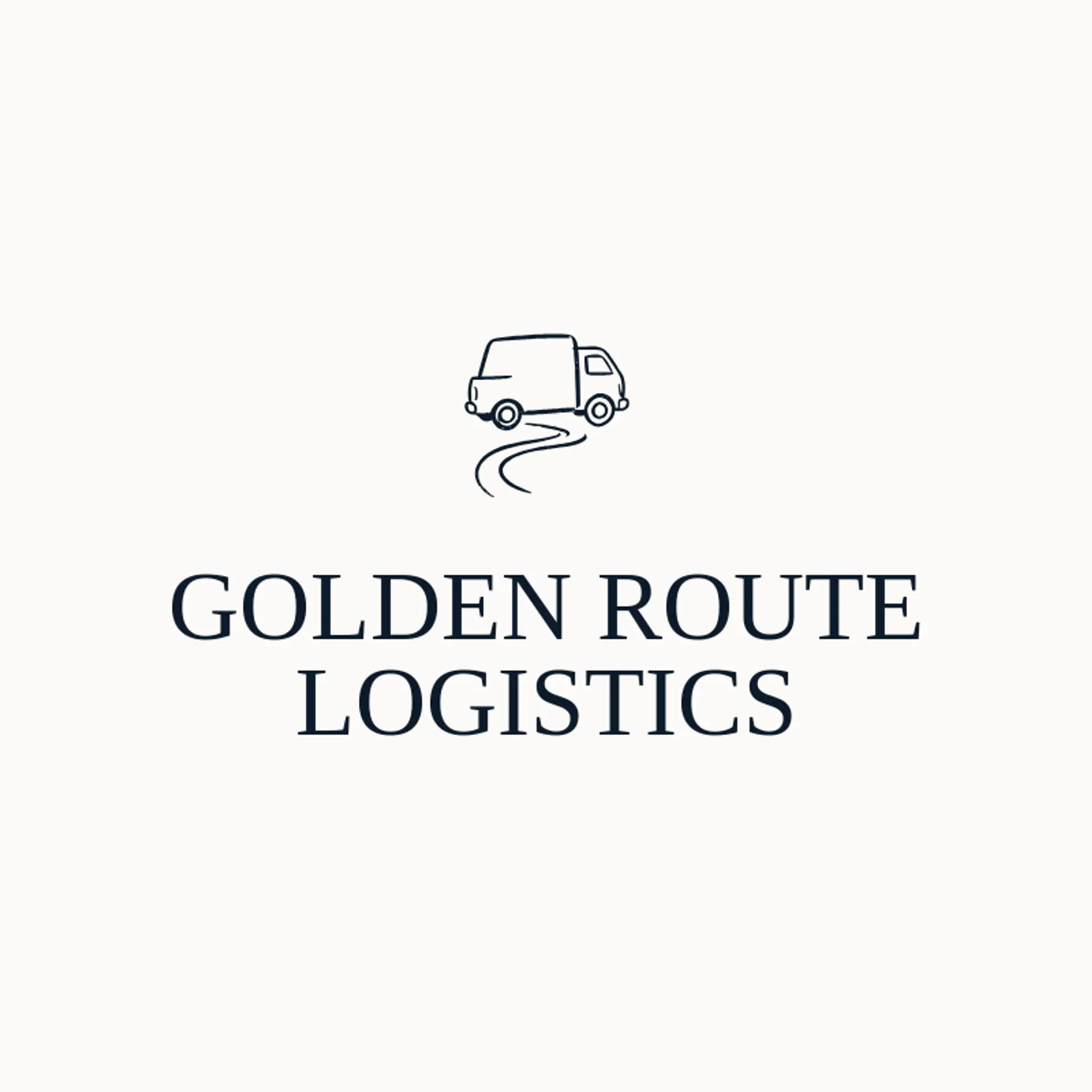 Golden Route Logistics logo for trucking company