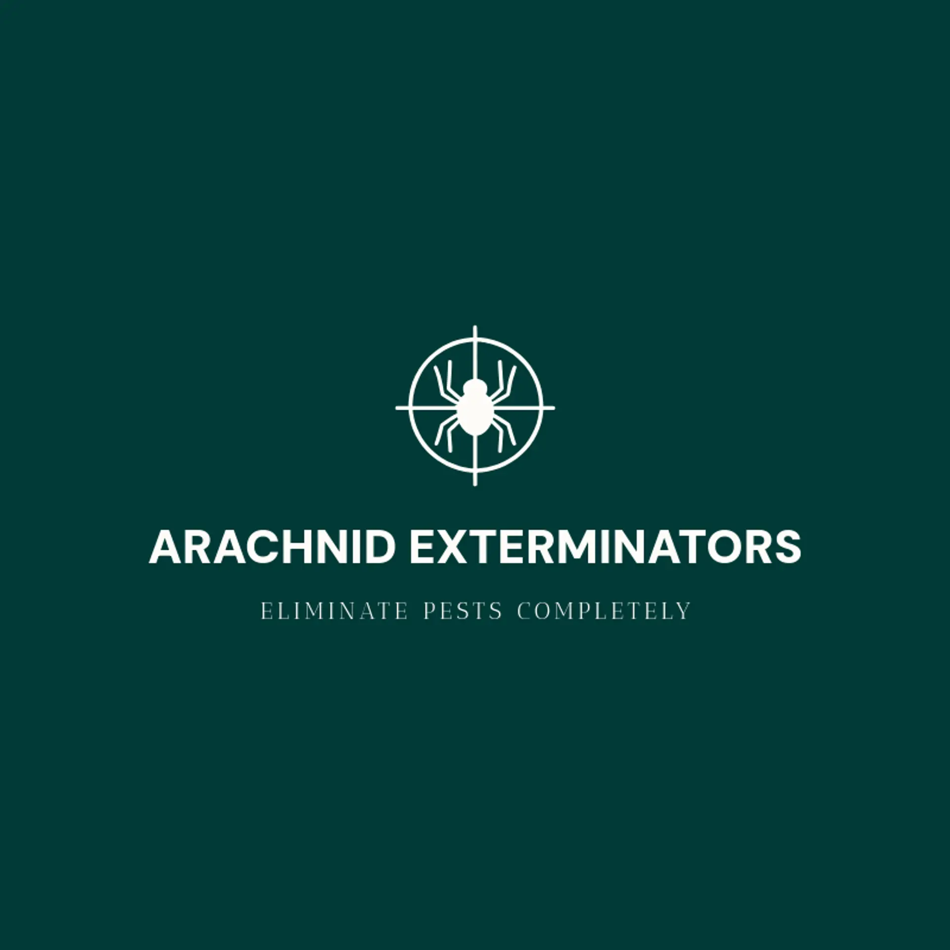 Arachnid Exterminators logo for spider