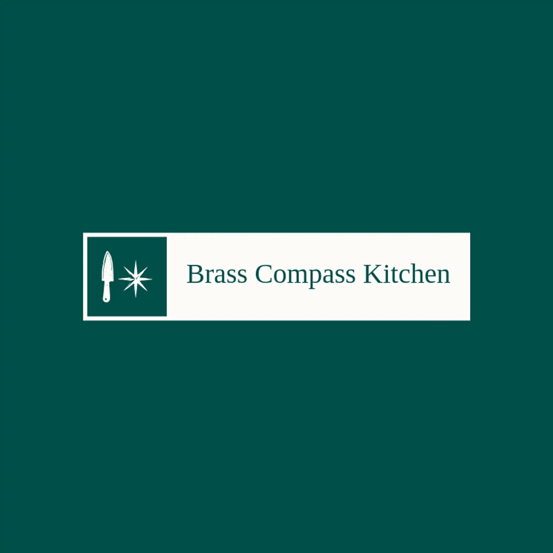 Brass Compass Kitchen logo for knife