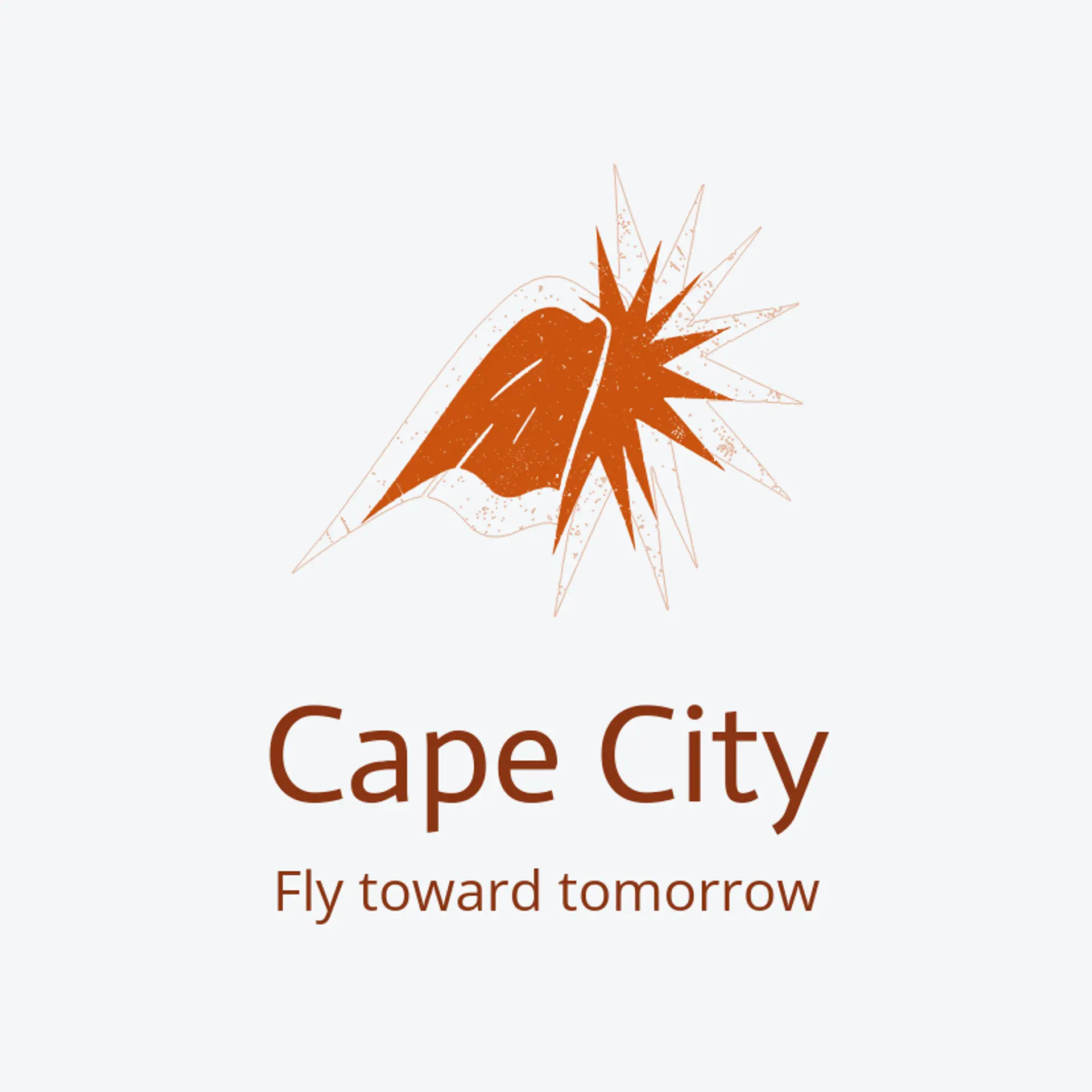 Cape City logo for superhero