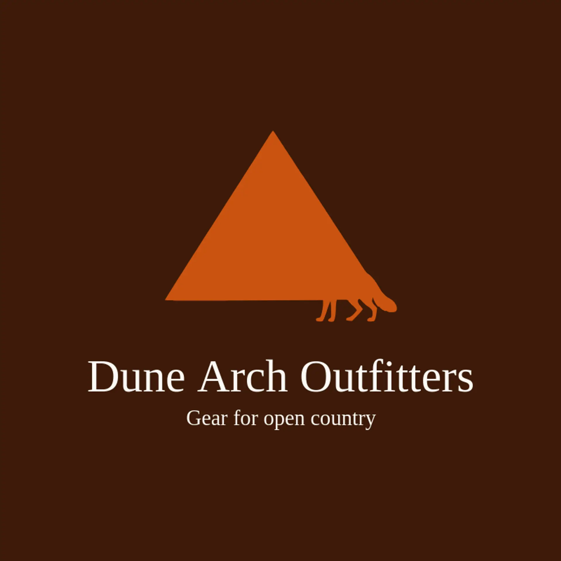 Dune Arch Outfitters logo for pyramid