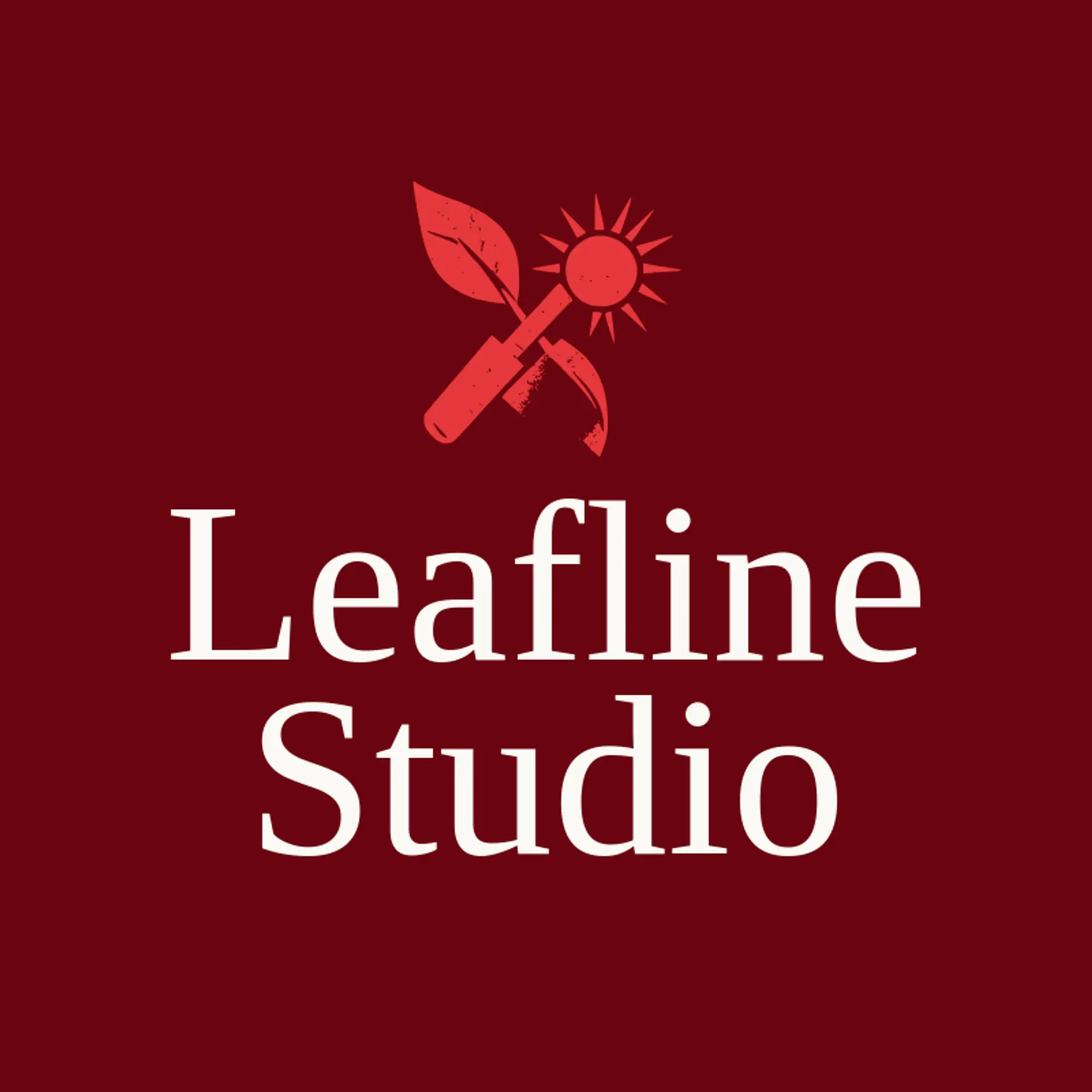 Leafline Studio logo for gardening