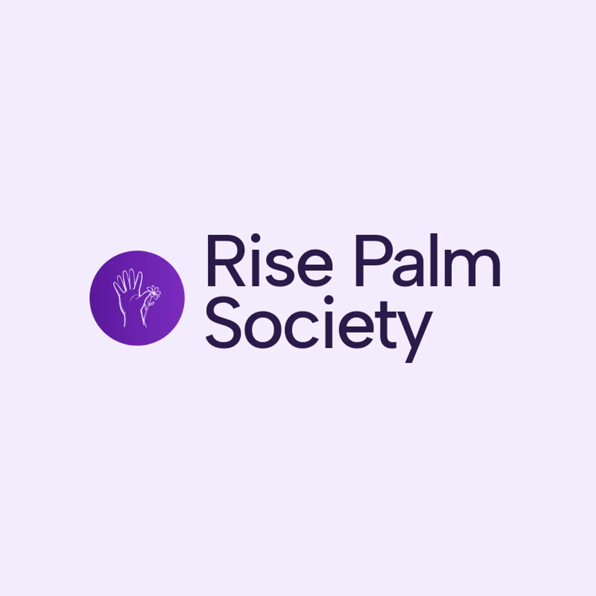 Rise Palm Society logo for hand