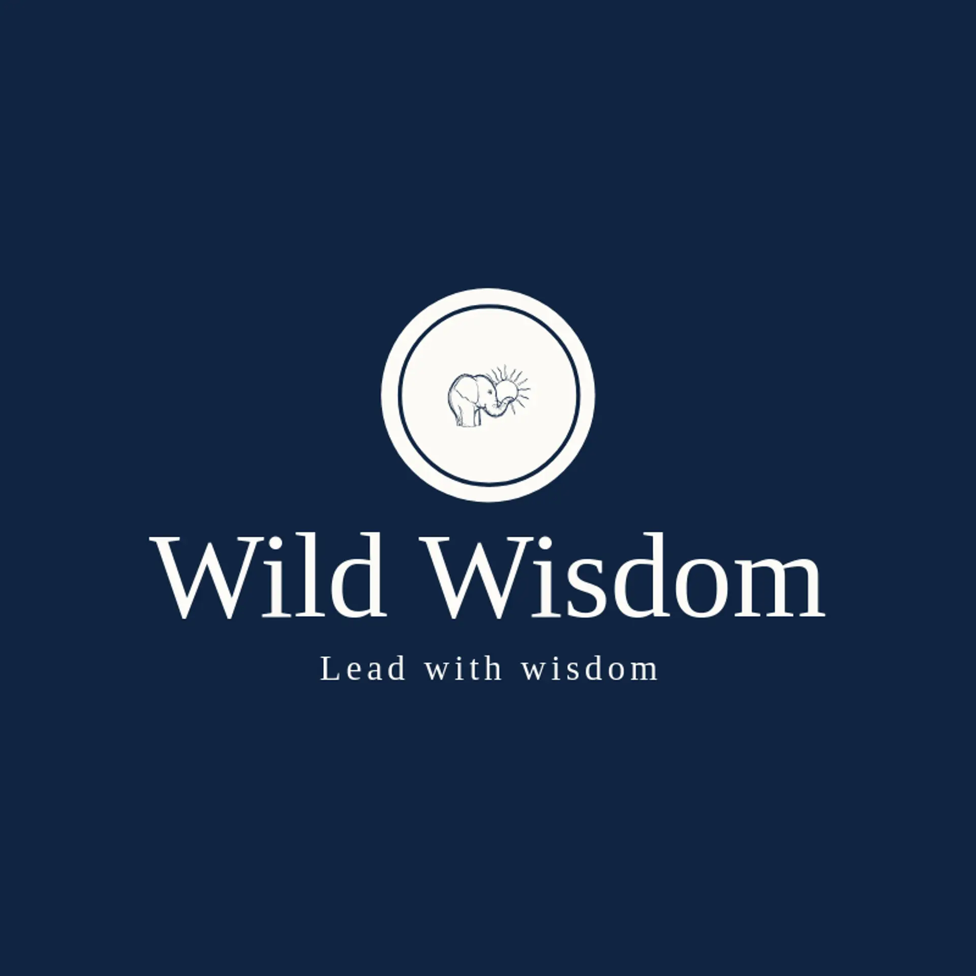 Wild Wisdom logo for elephant