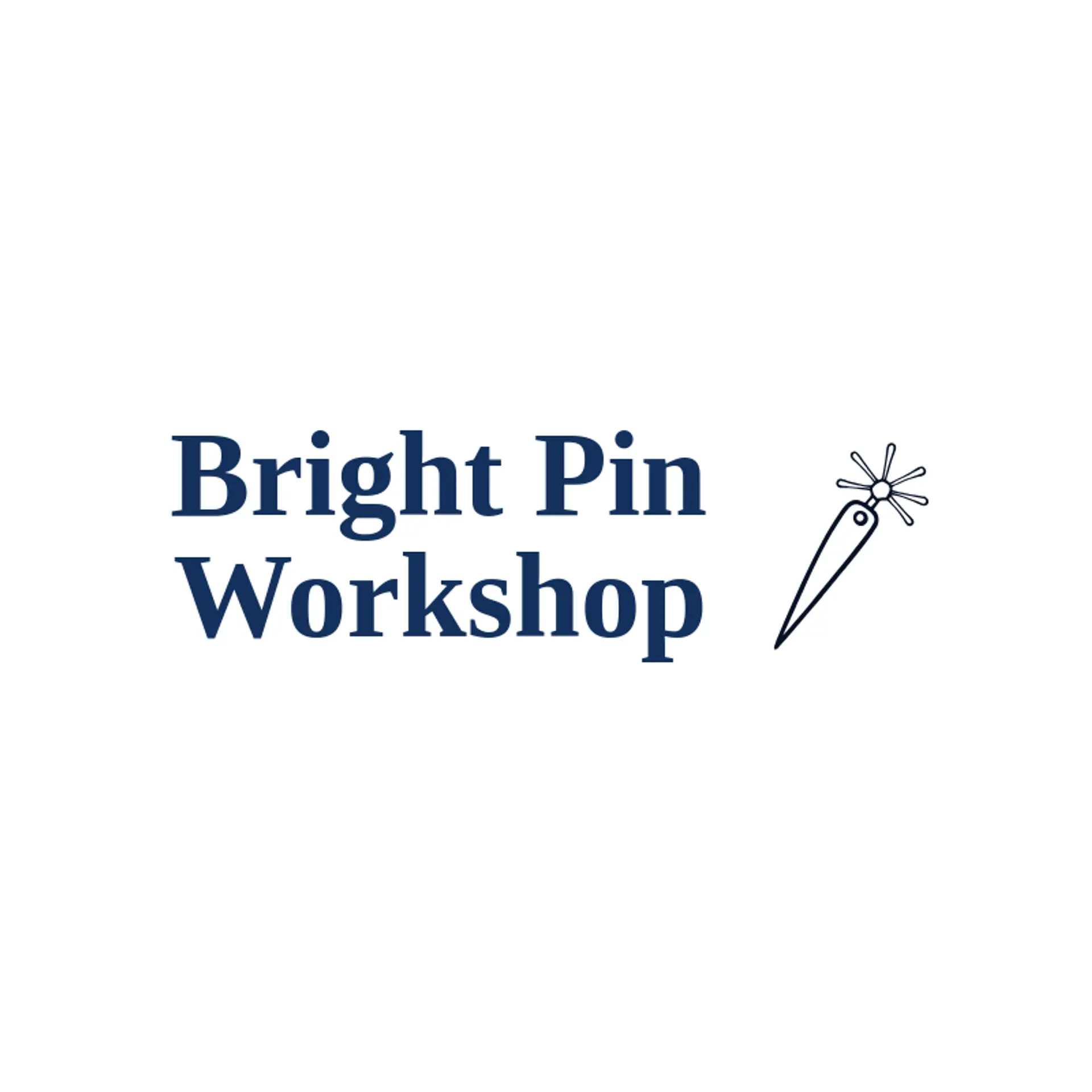 Bright Pin Workshop logo for stitching