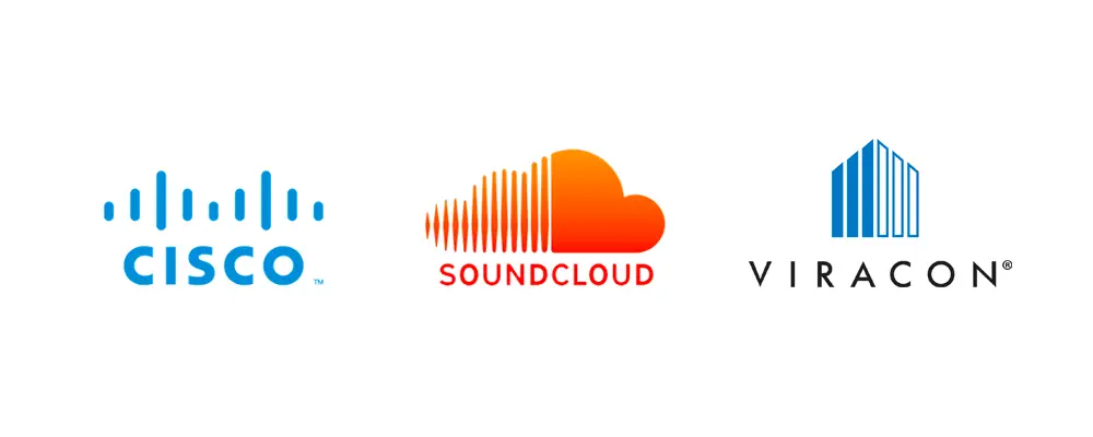 Vertical lines brand logo shapes