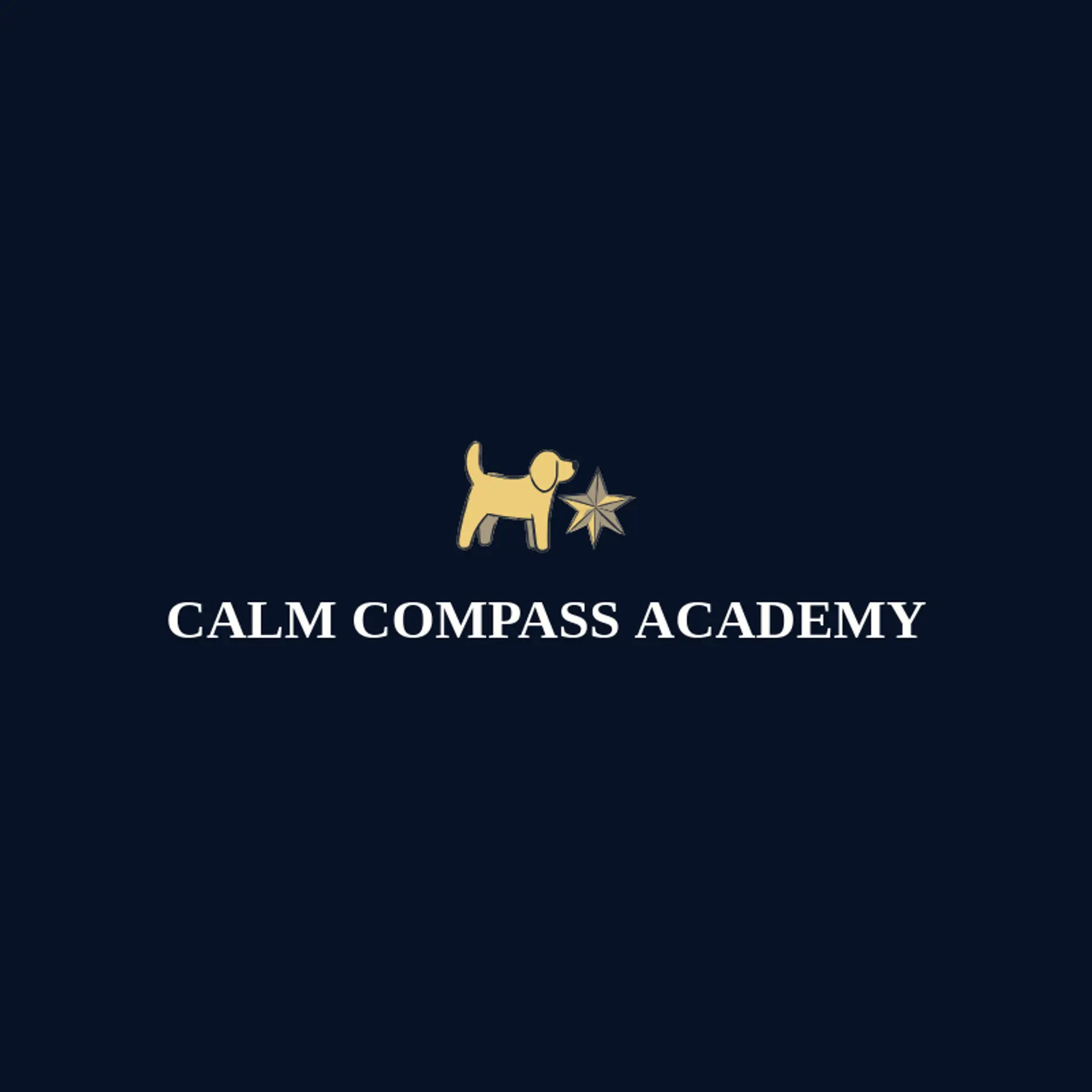 Calm Compass Academy logo for dog training