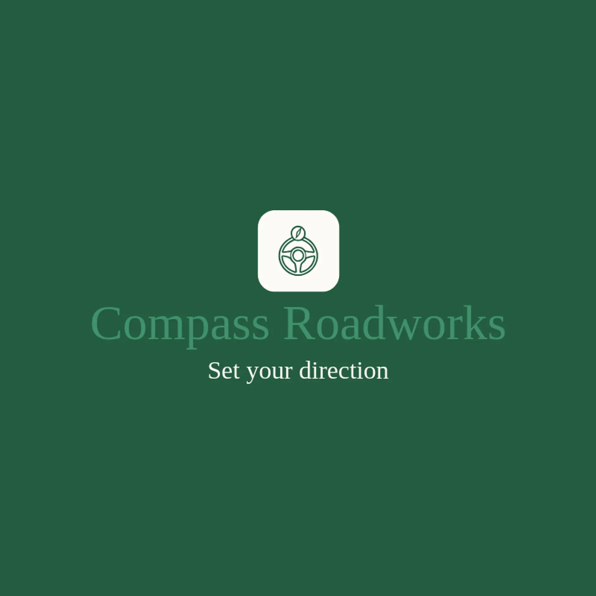 Compass Roadworks logo for steering wheel