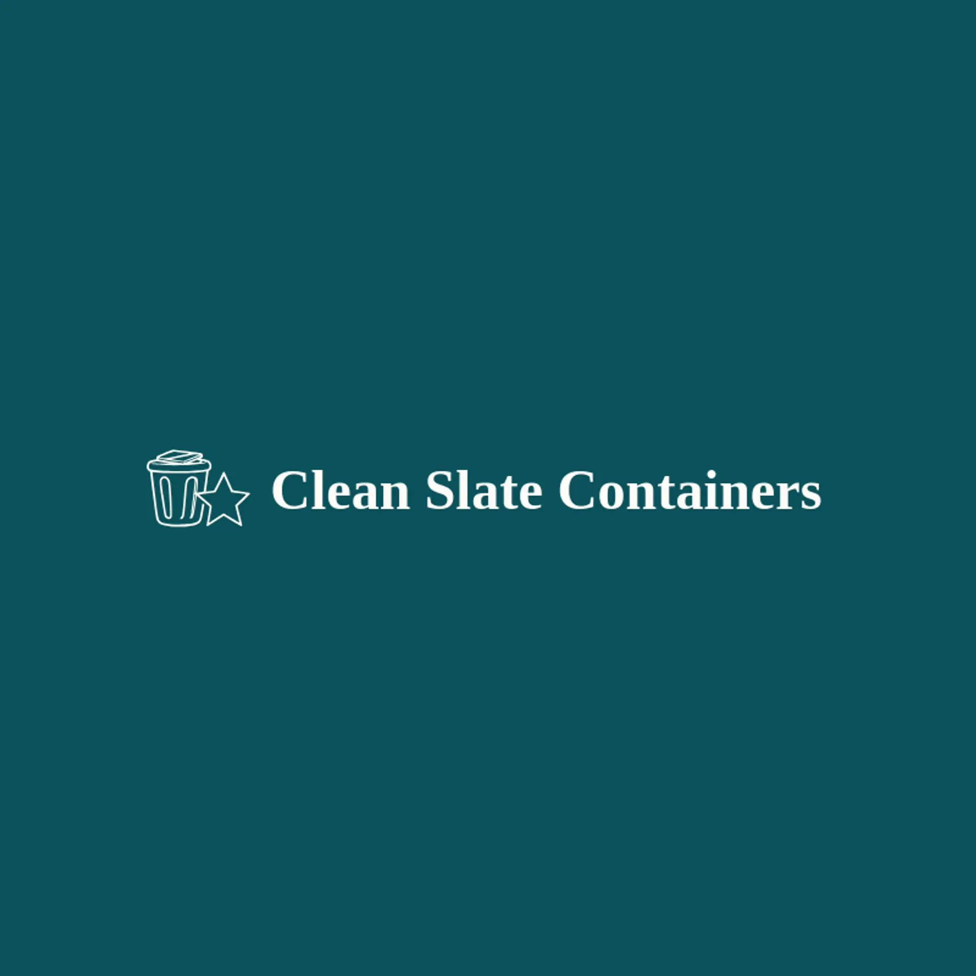 Clean Slate Containers logo for dumpster