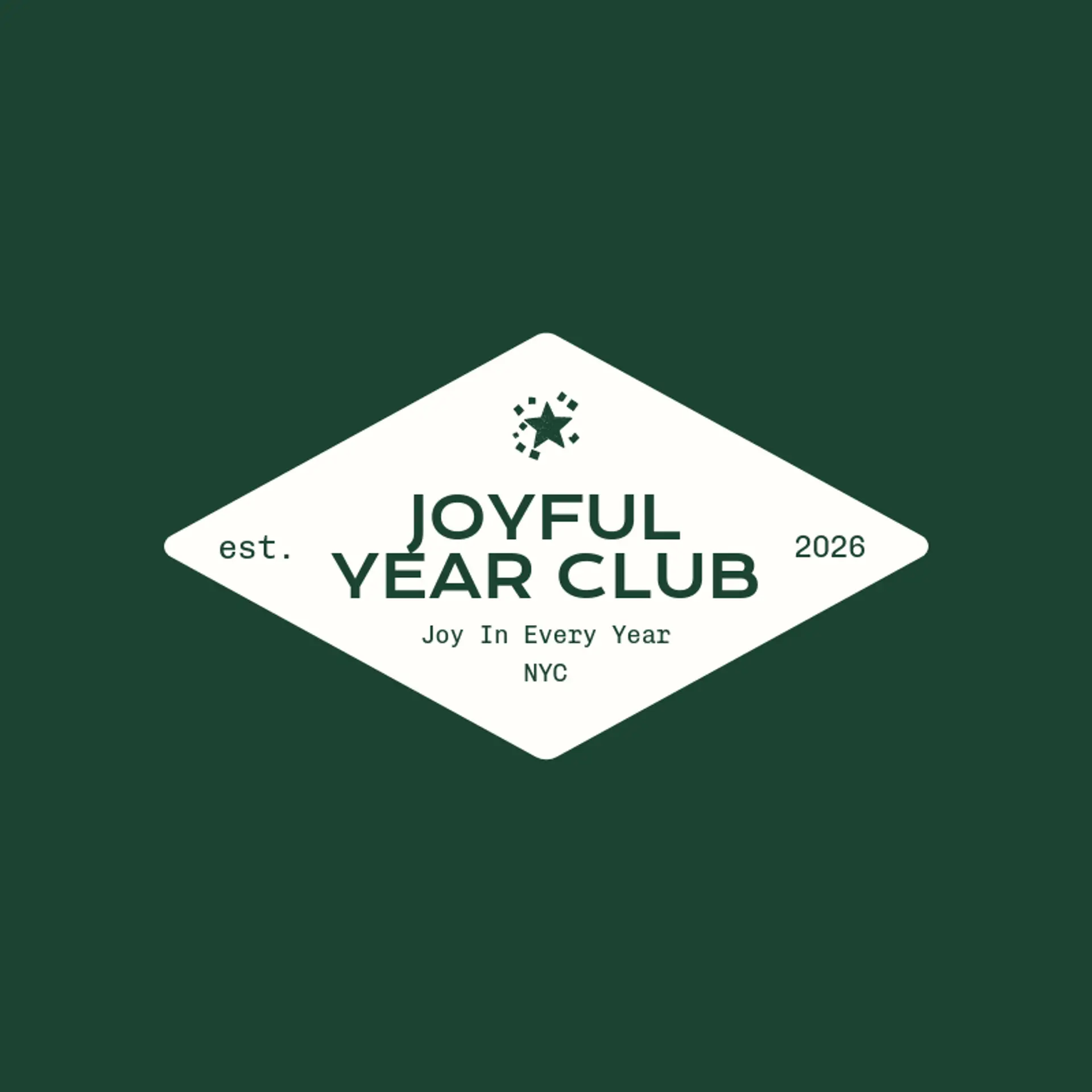 Joyful Year Club logo for anniversary