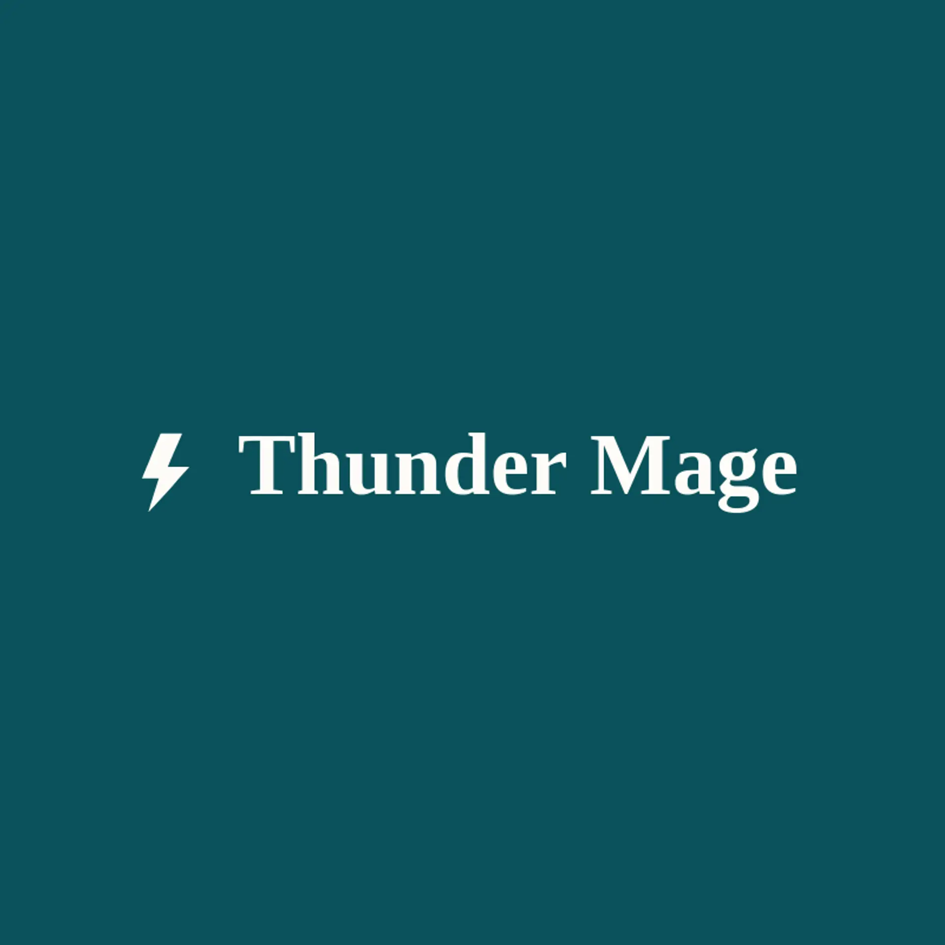 Thunder Mage logo for wizard