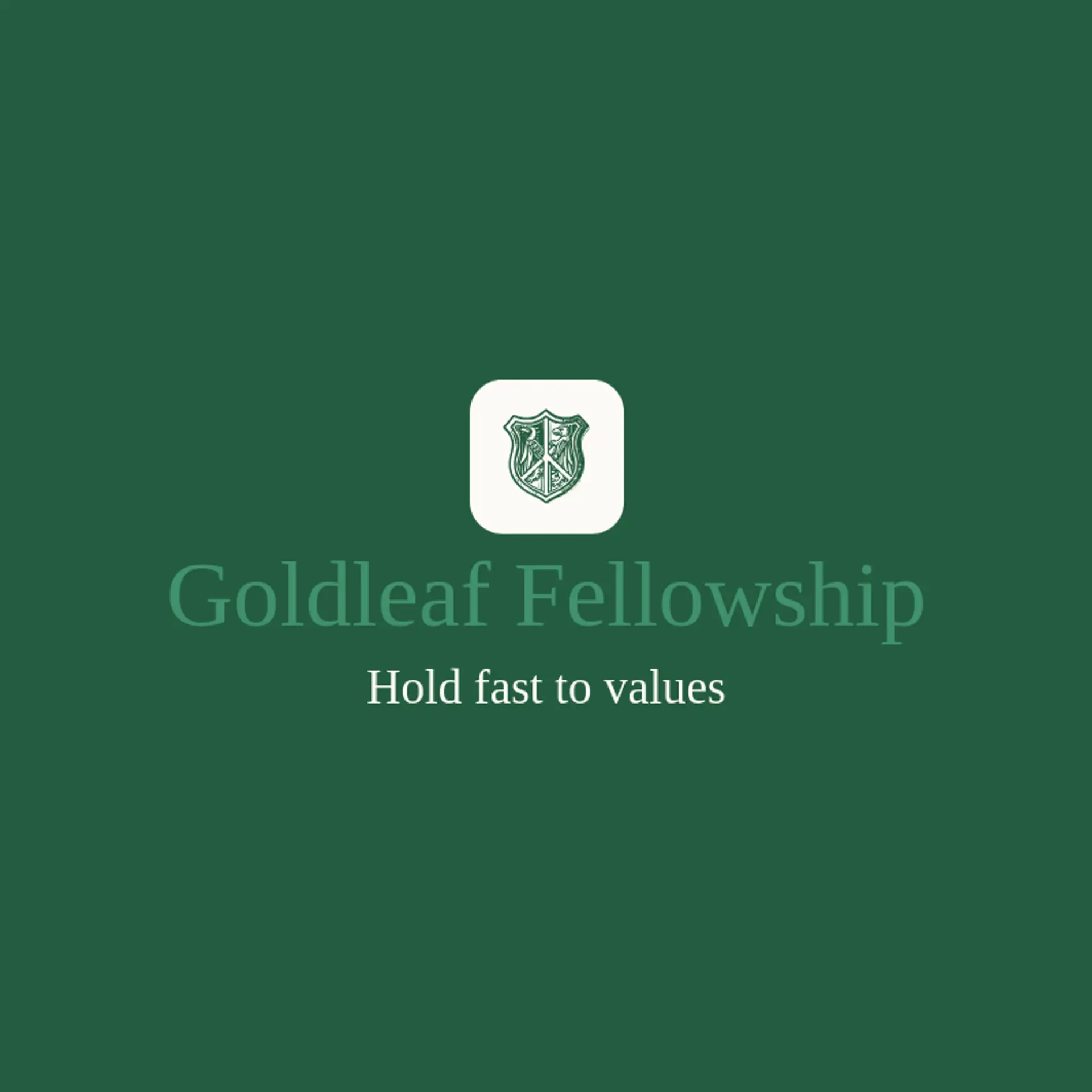 Goldleaf Fellowship logo for coat of arms
