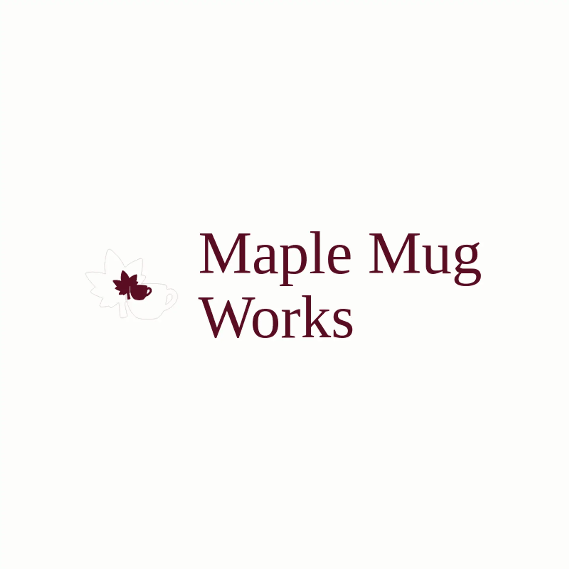 Maple Mug Works logo for coffee cup