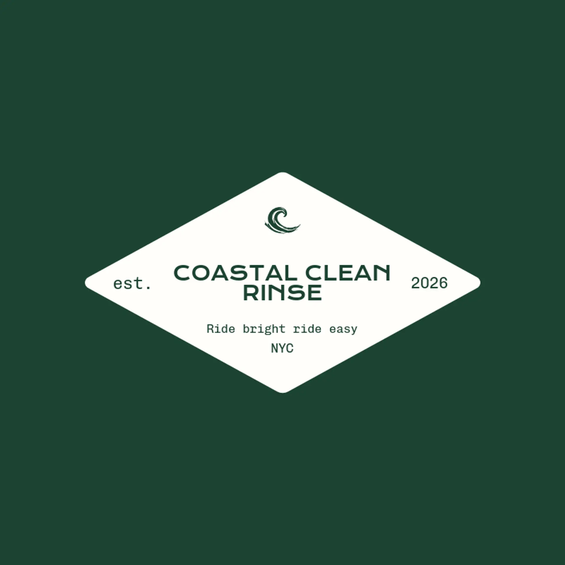 Coastal Clean Rinse logo for car wash