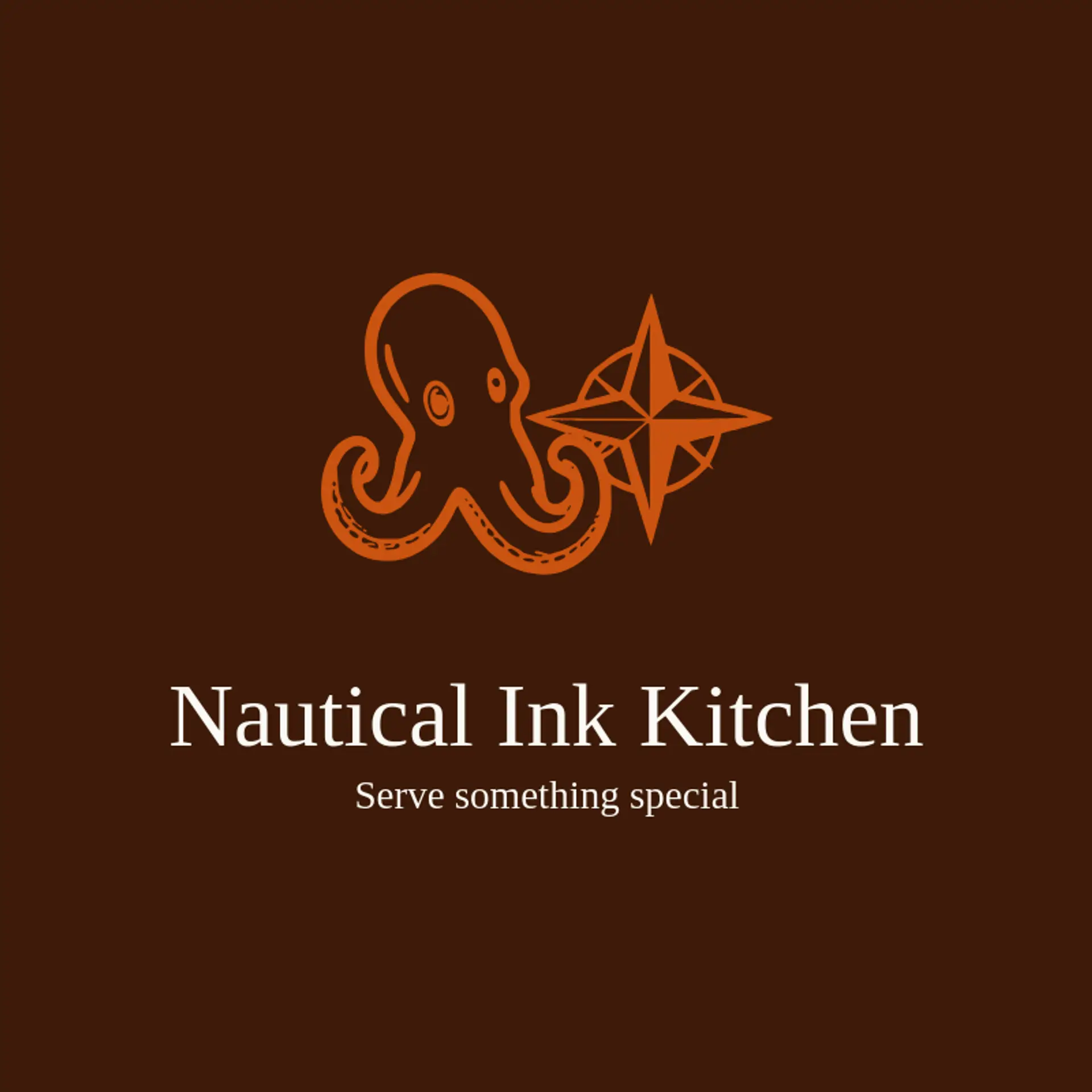 Nautical Ink Kitchen logo for squid