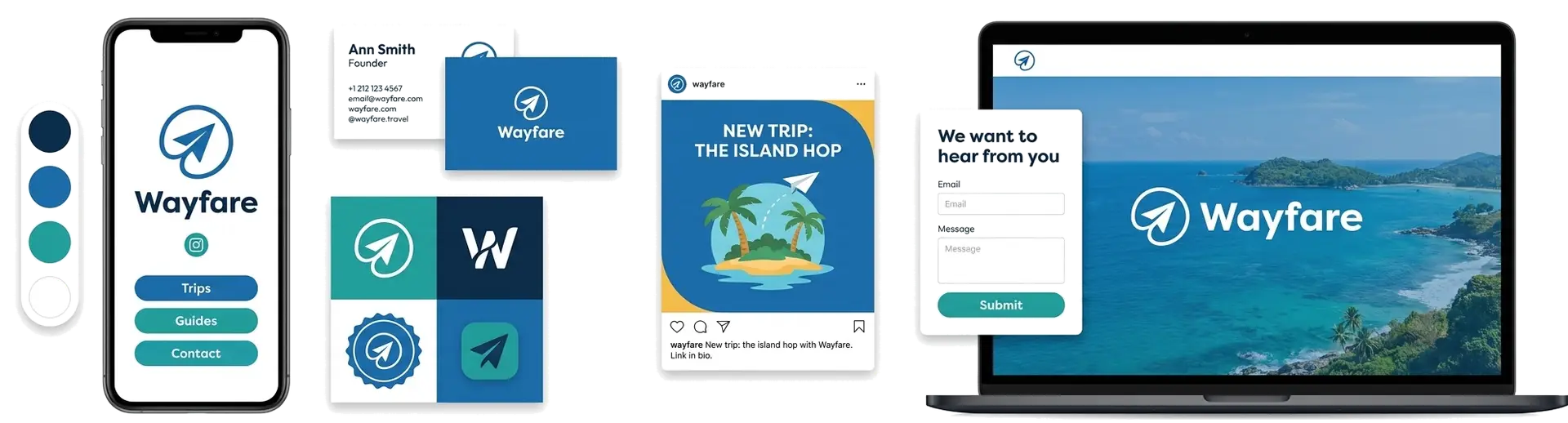 Travel logo examples made on LOGO.com
