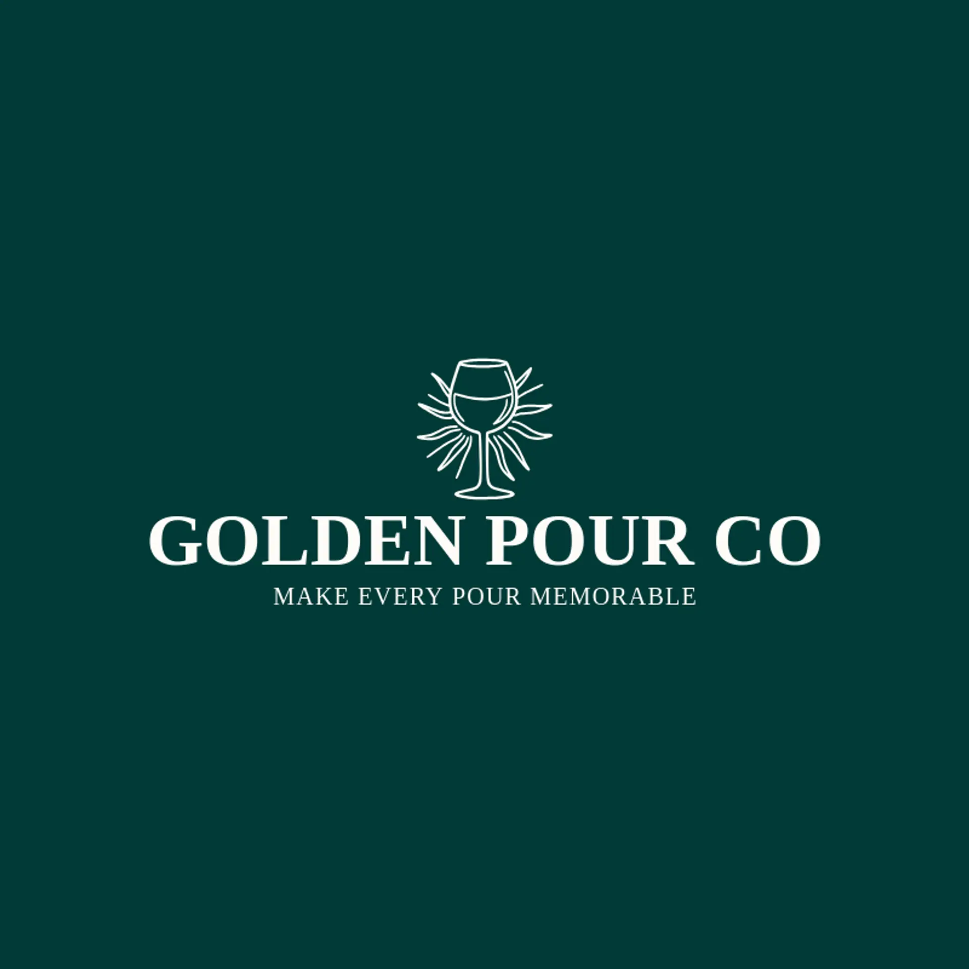 Golden Pour Co logo for wine glass