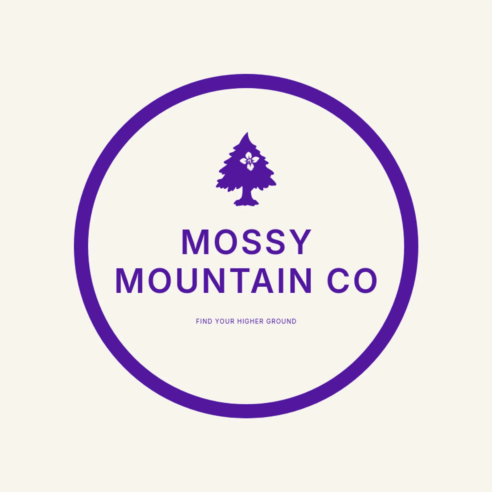 Mossy Mountain Co logo for evergreen