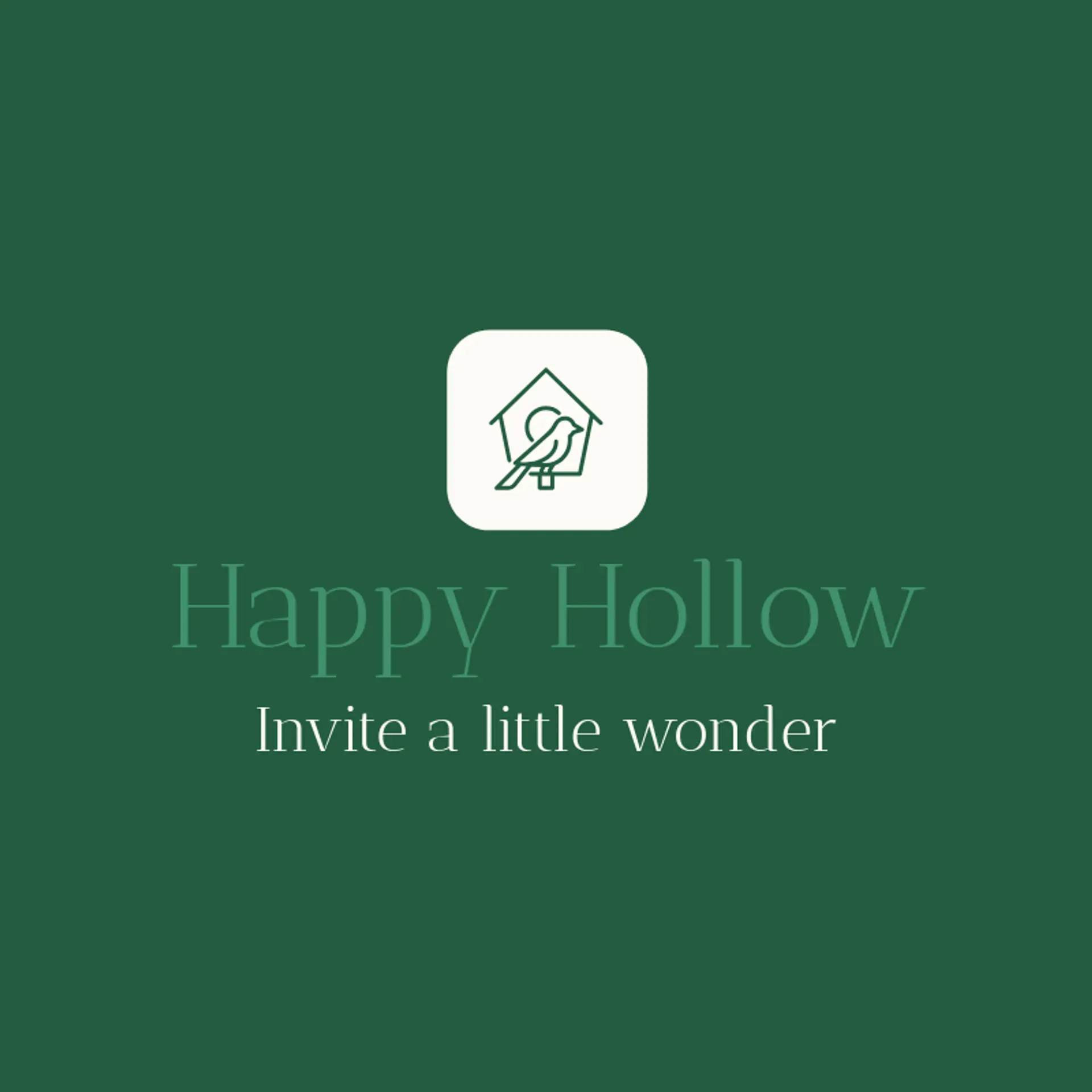 Happy Hollow logo for birdhouse
