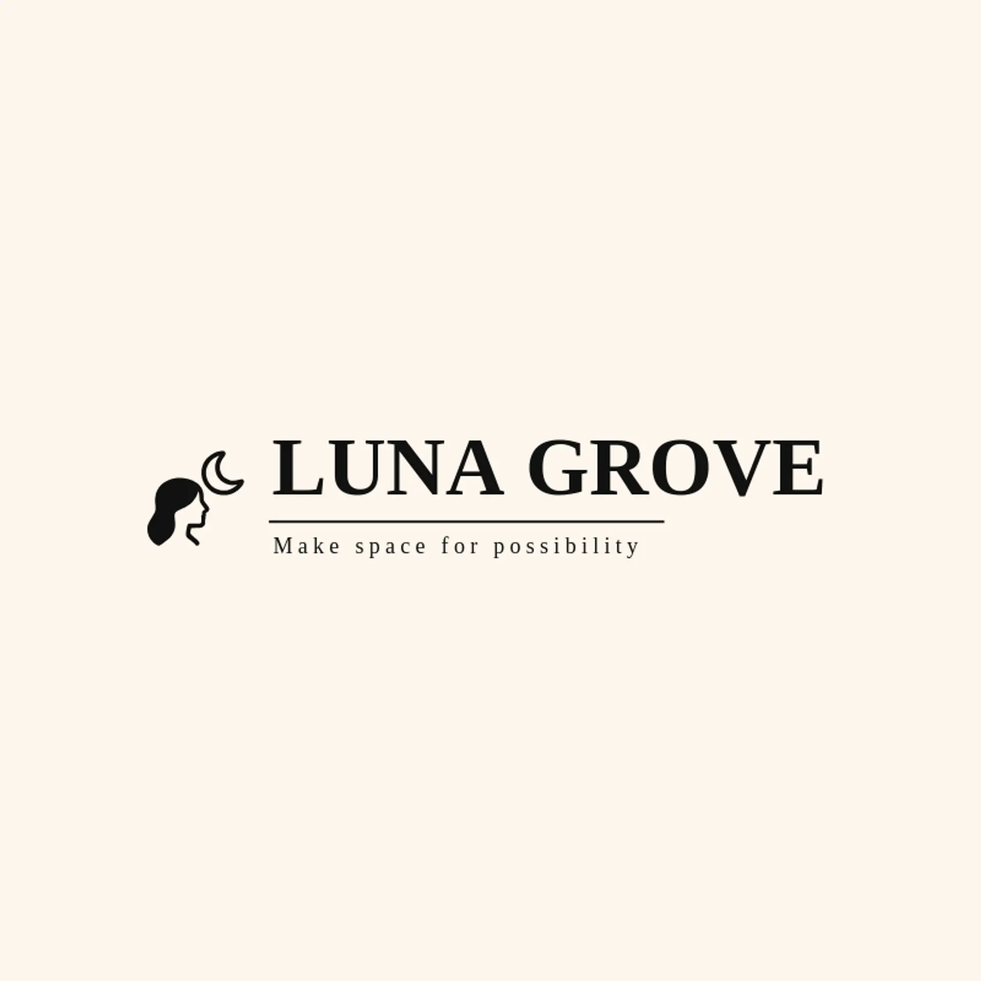 Luna Grove logo for woman