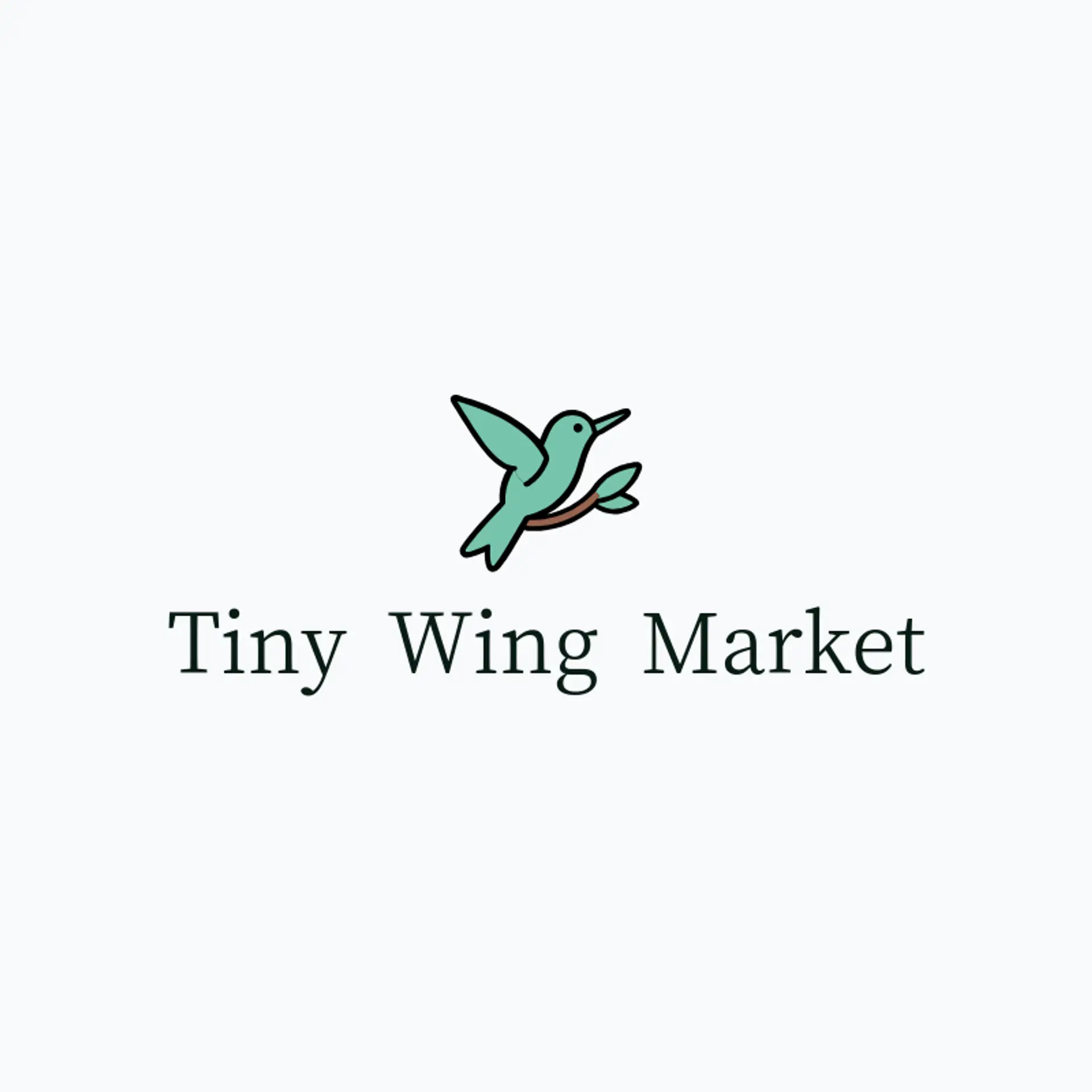 Tiny Wing Market logo for hummingbird