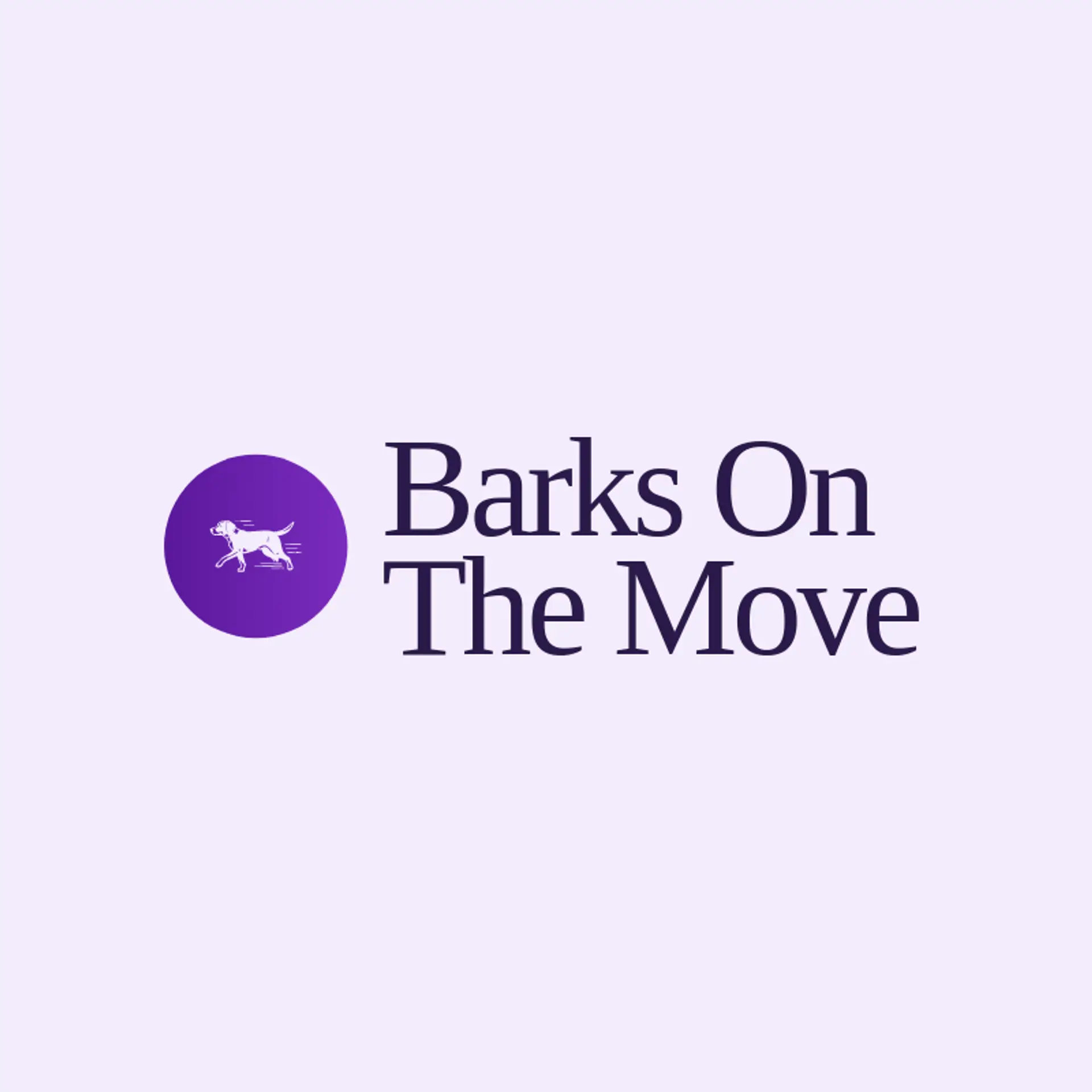Barks on the Move logo for dog walking
