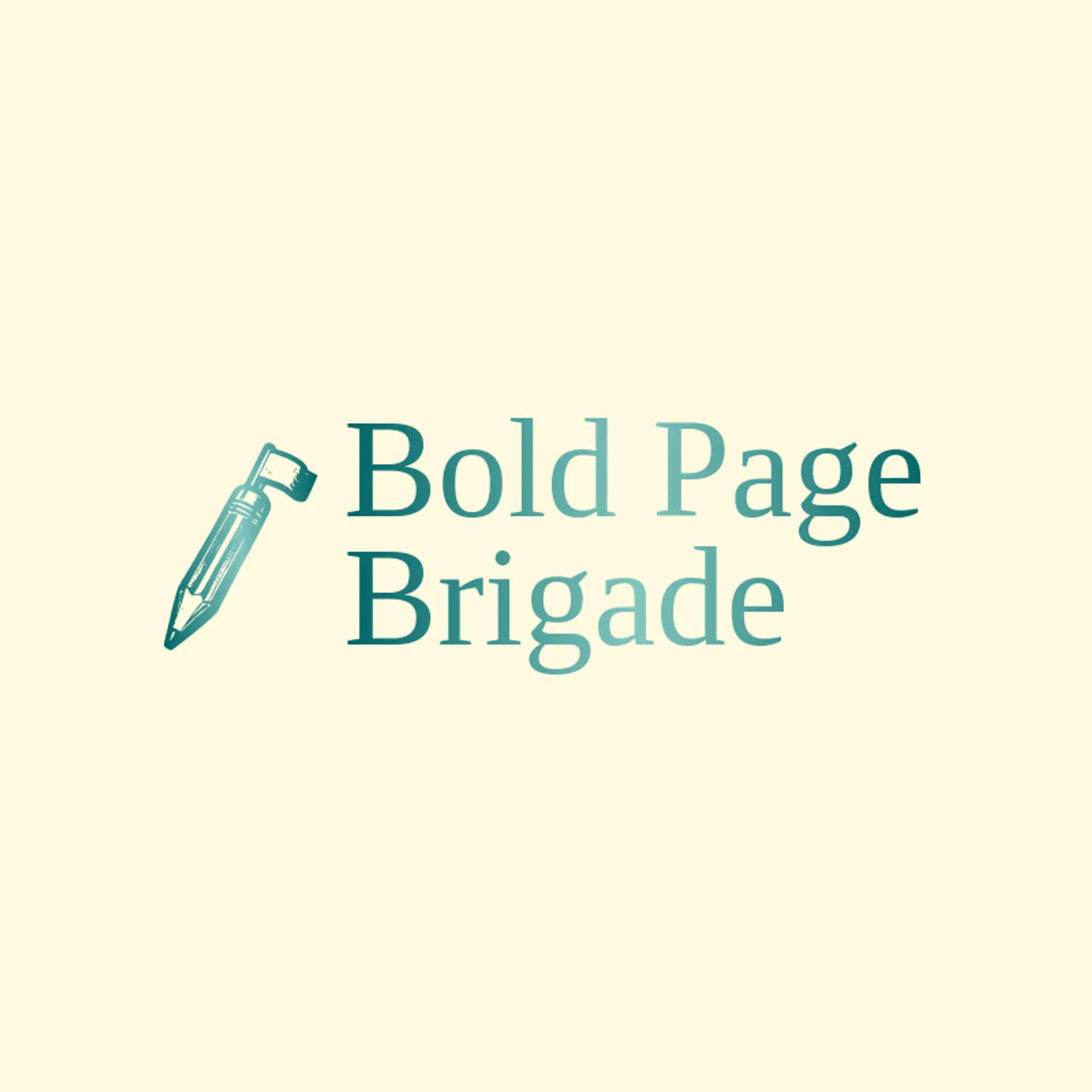 Bold Page Brigade logo for comic