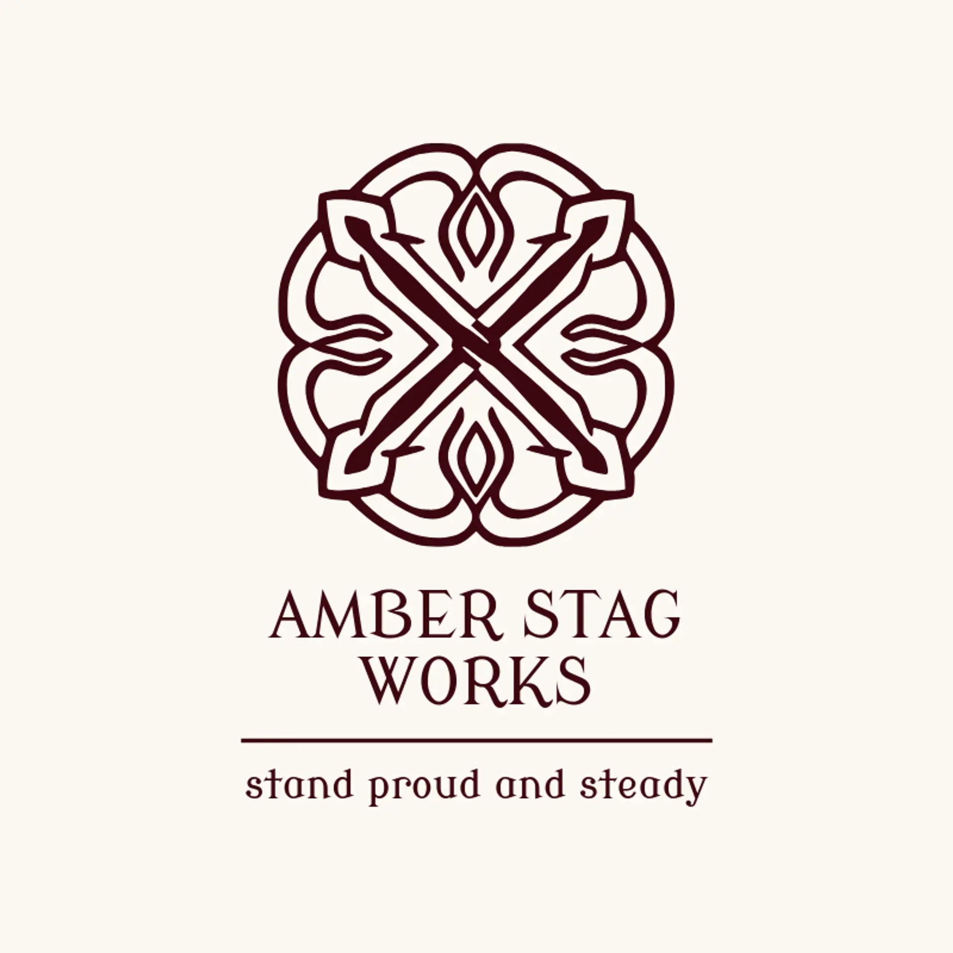 Amber Stag Works logo for celtic