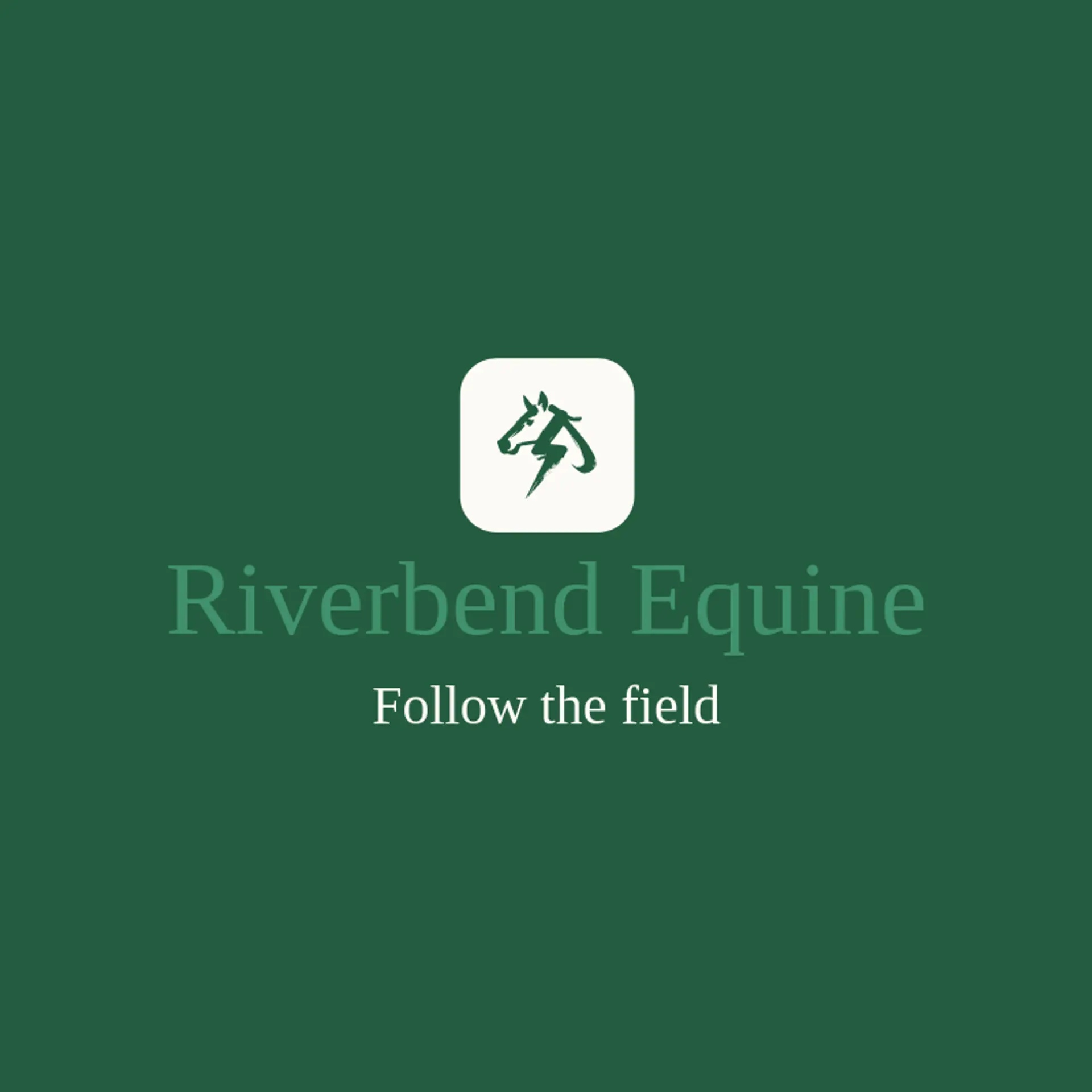 Riverbend Equine logo for horse head