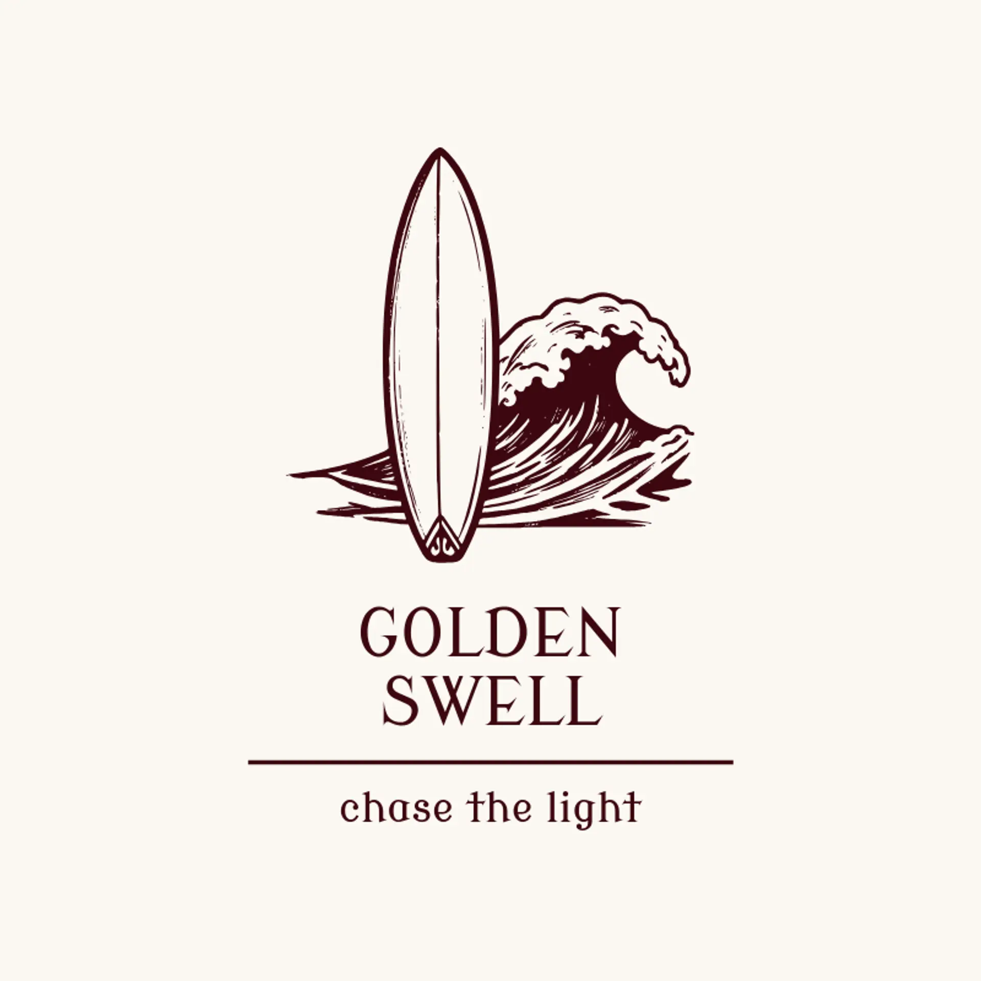 Golden Swell logo for wave