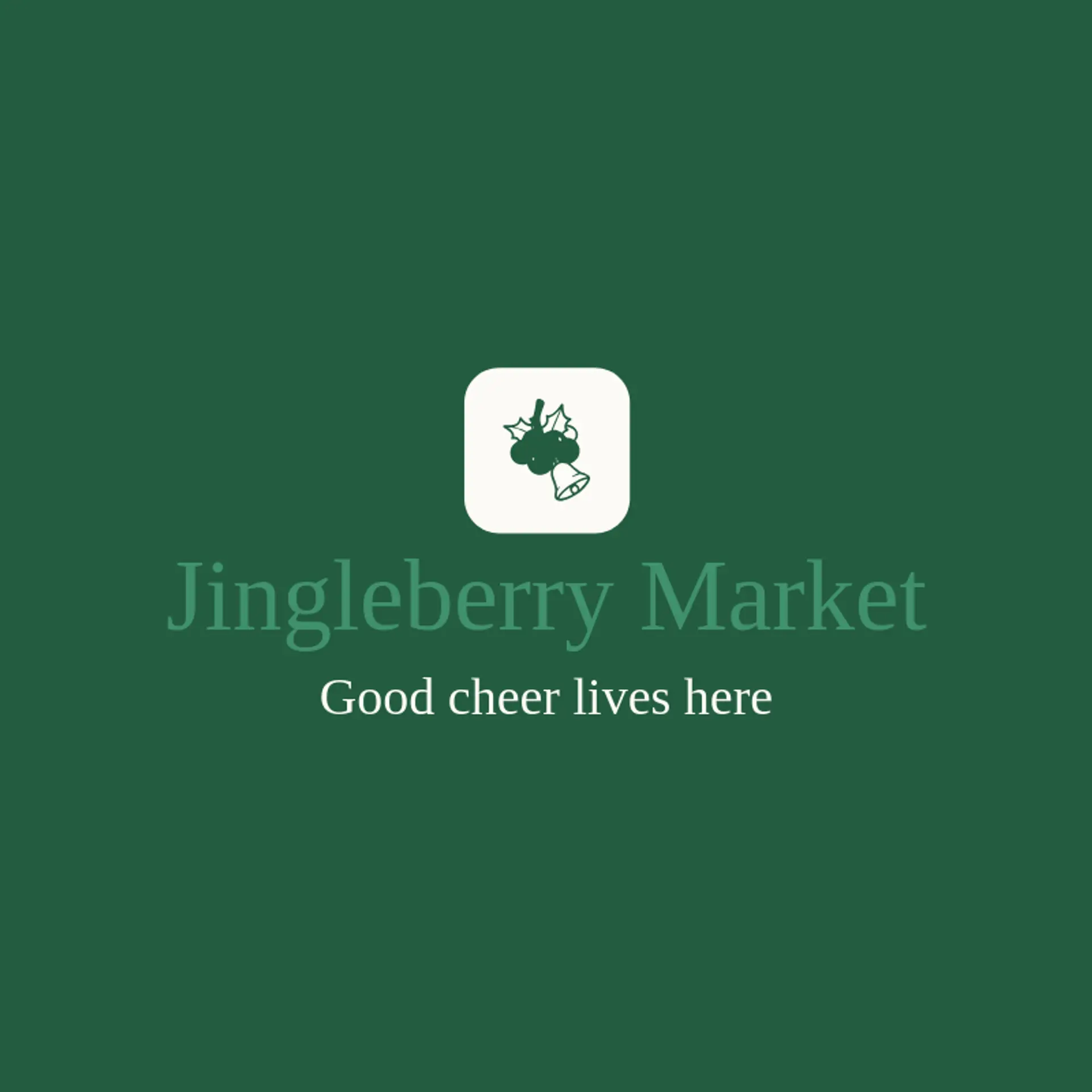 Jingleberry Market logo for holiday