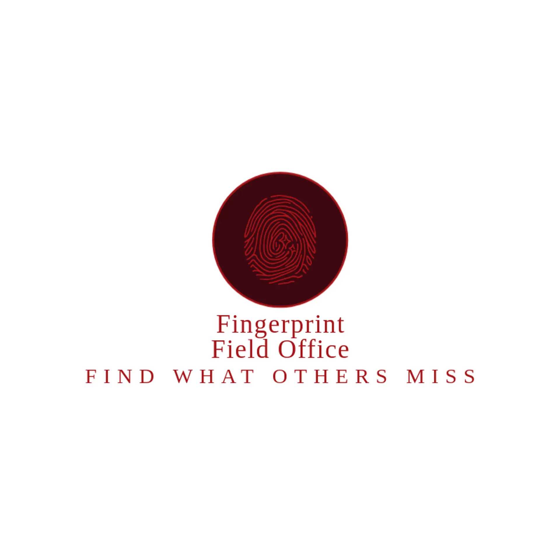 Fingerprint Field Office logo for crime