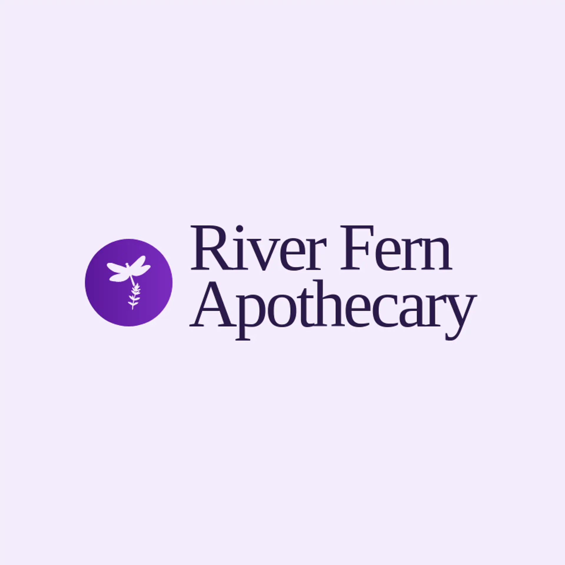 River Fern Apothecary logo for dragonfly