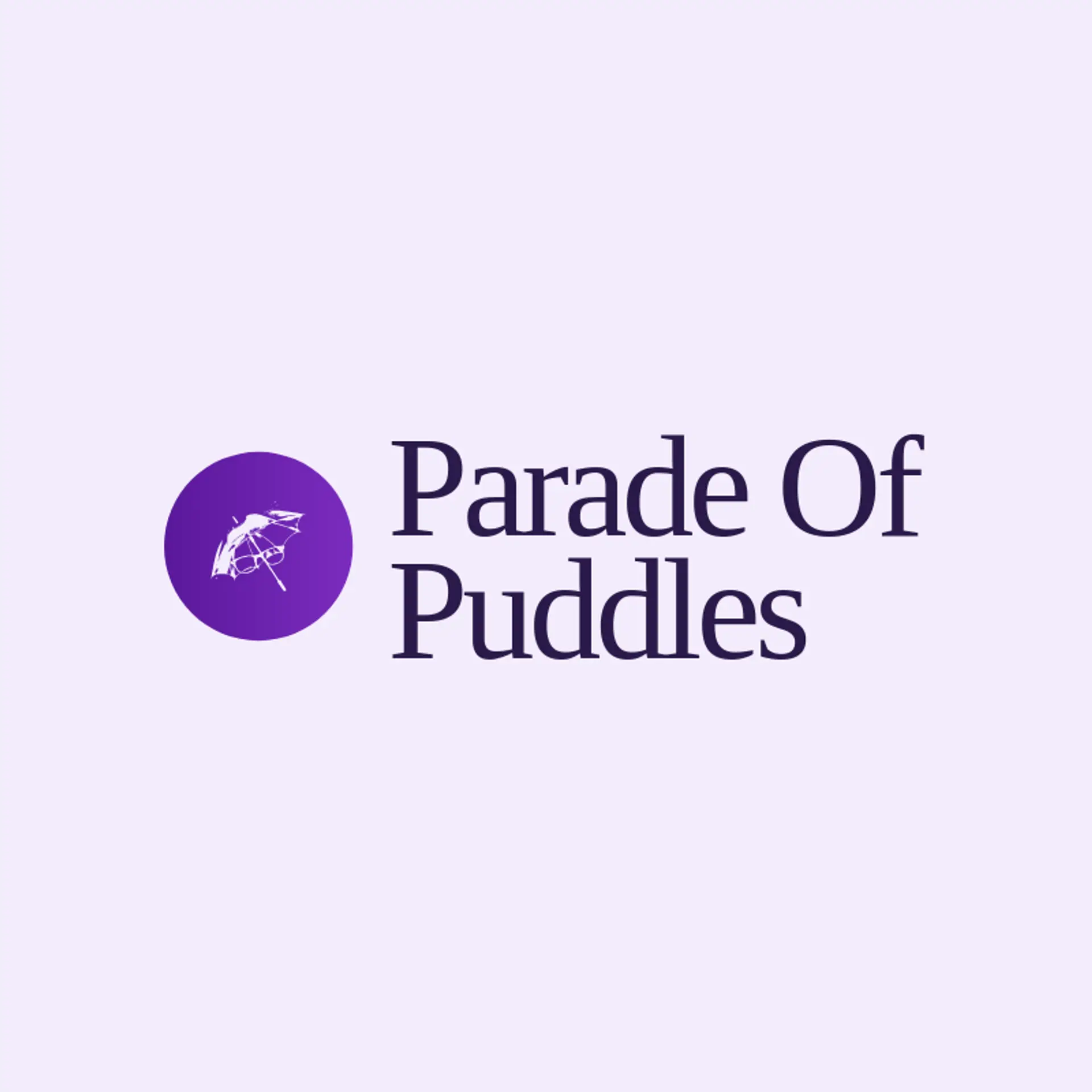 Parade of Puddles logo for umbrella