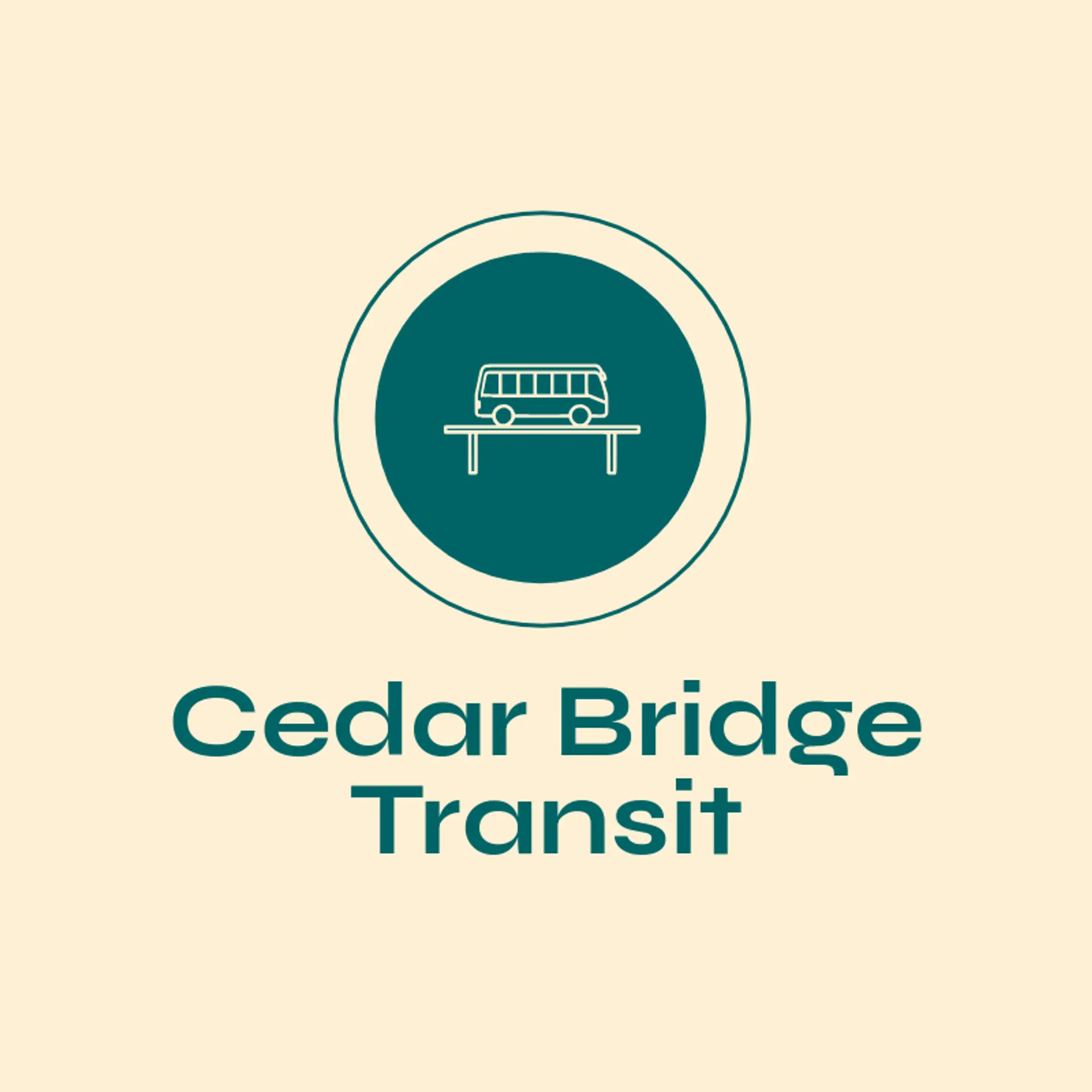 Cedar Bridge Transit logo for bus