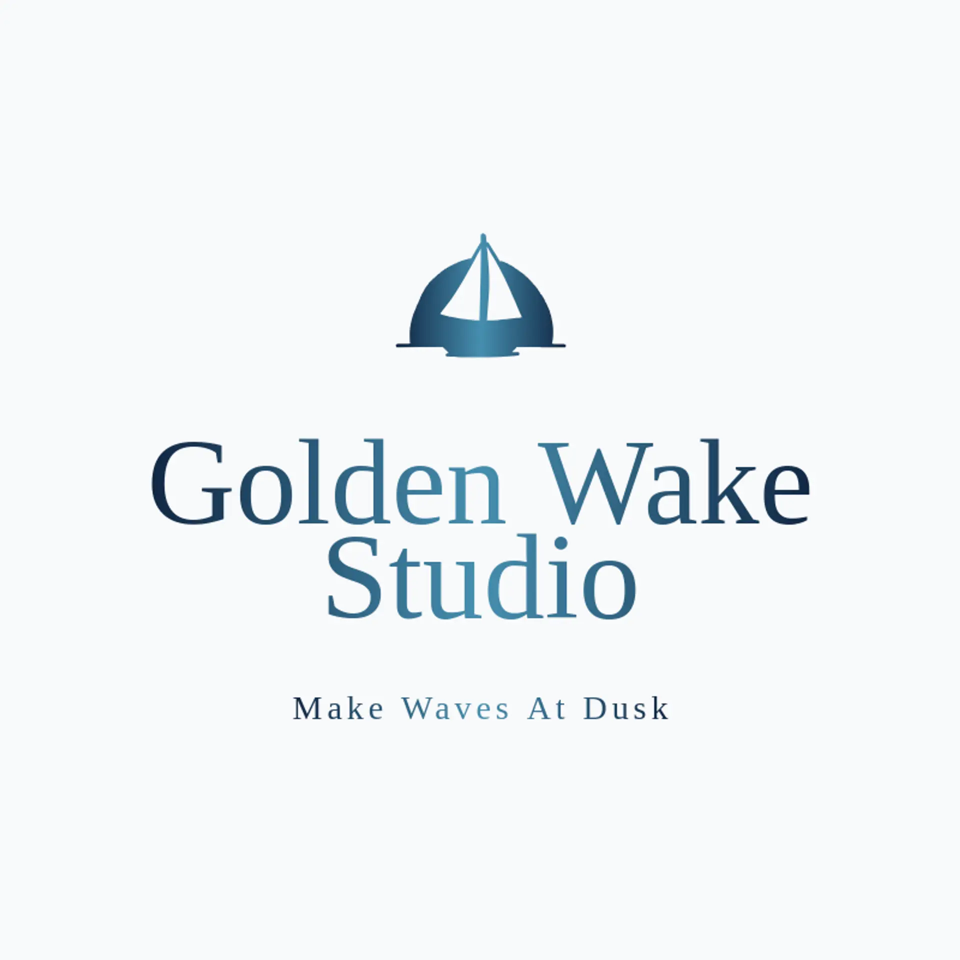 Golden Wake Studio logo for sunset