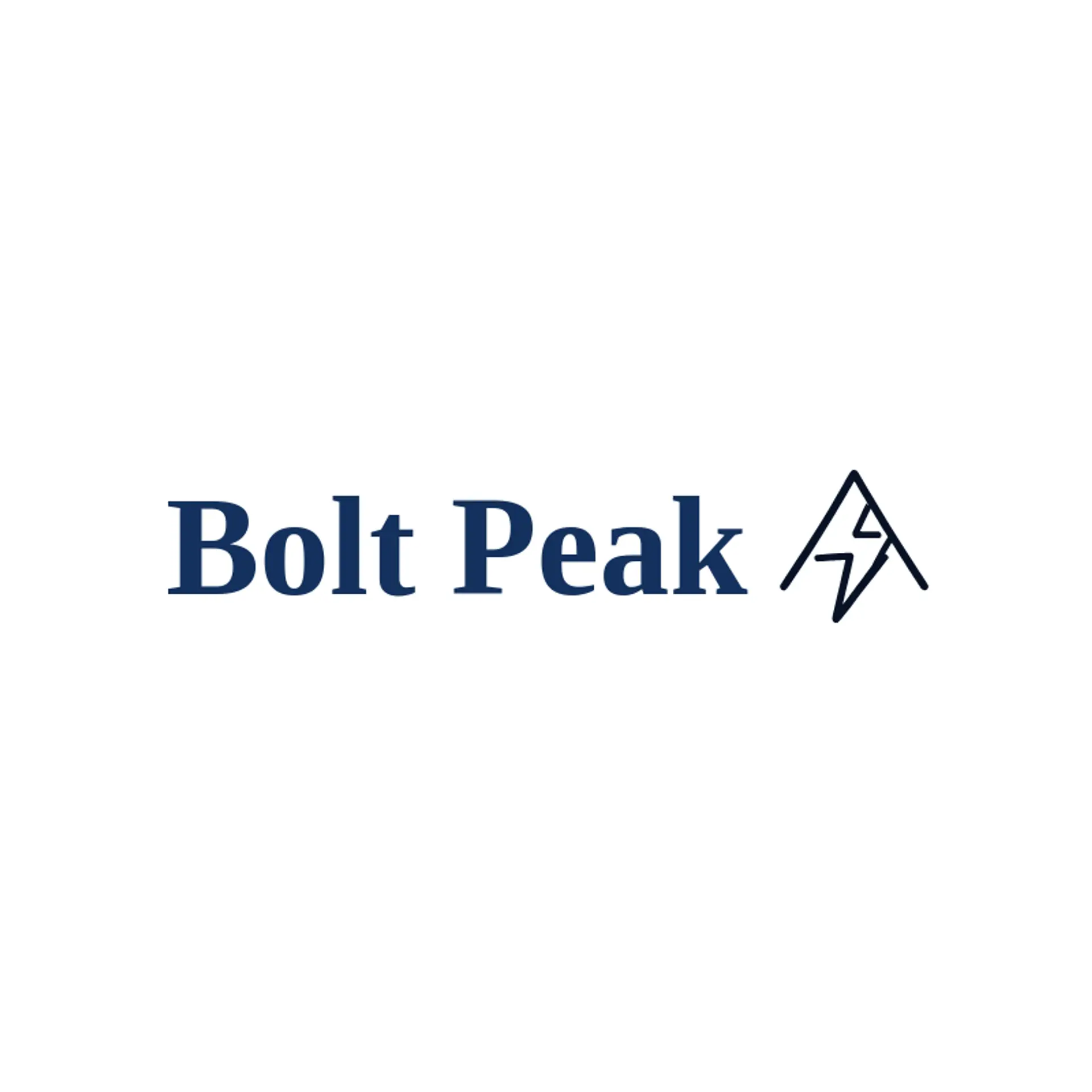 Bolt Peak logo for lightning bolt