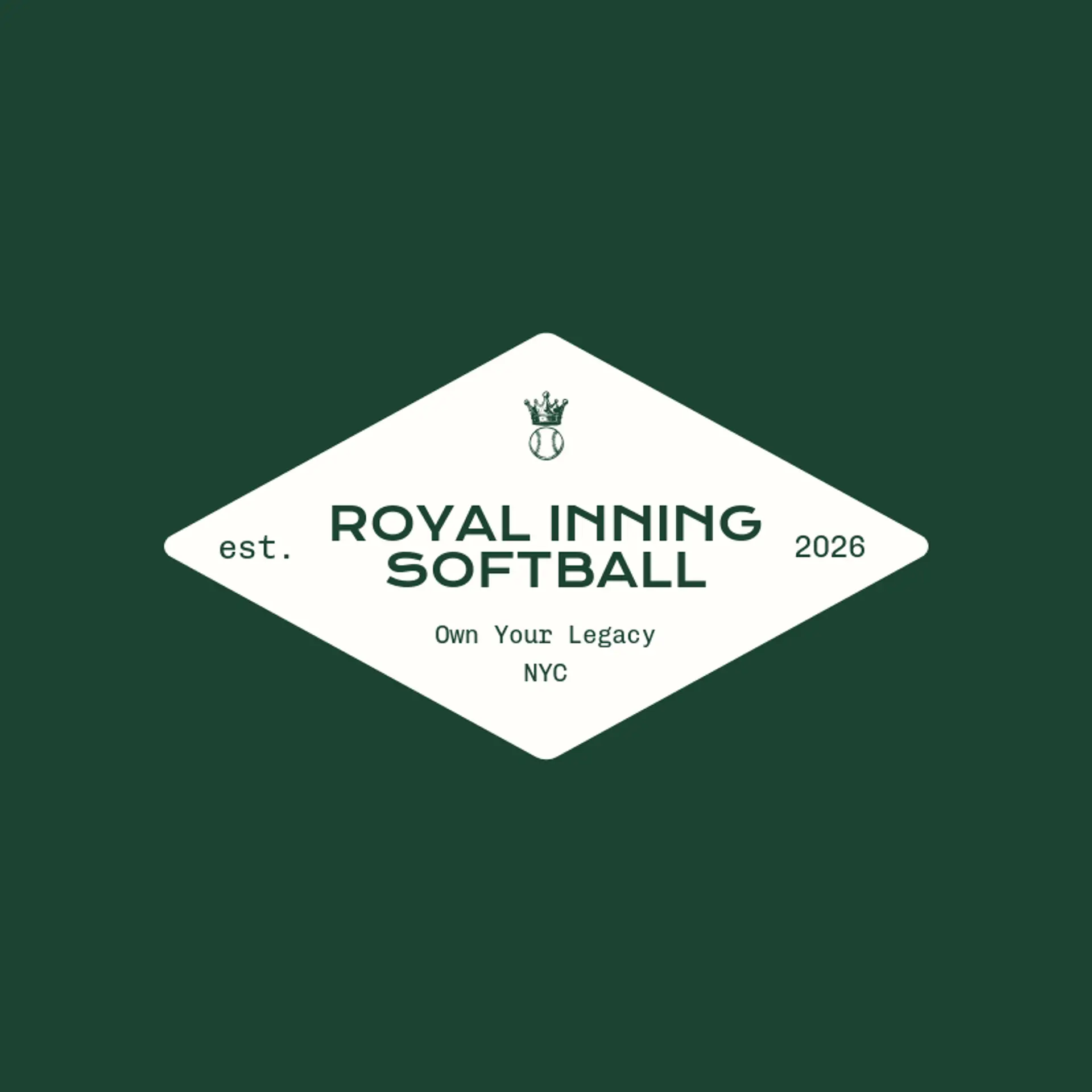 Royal Inning Softball logo for softball