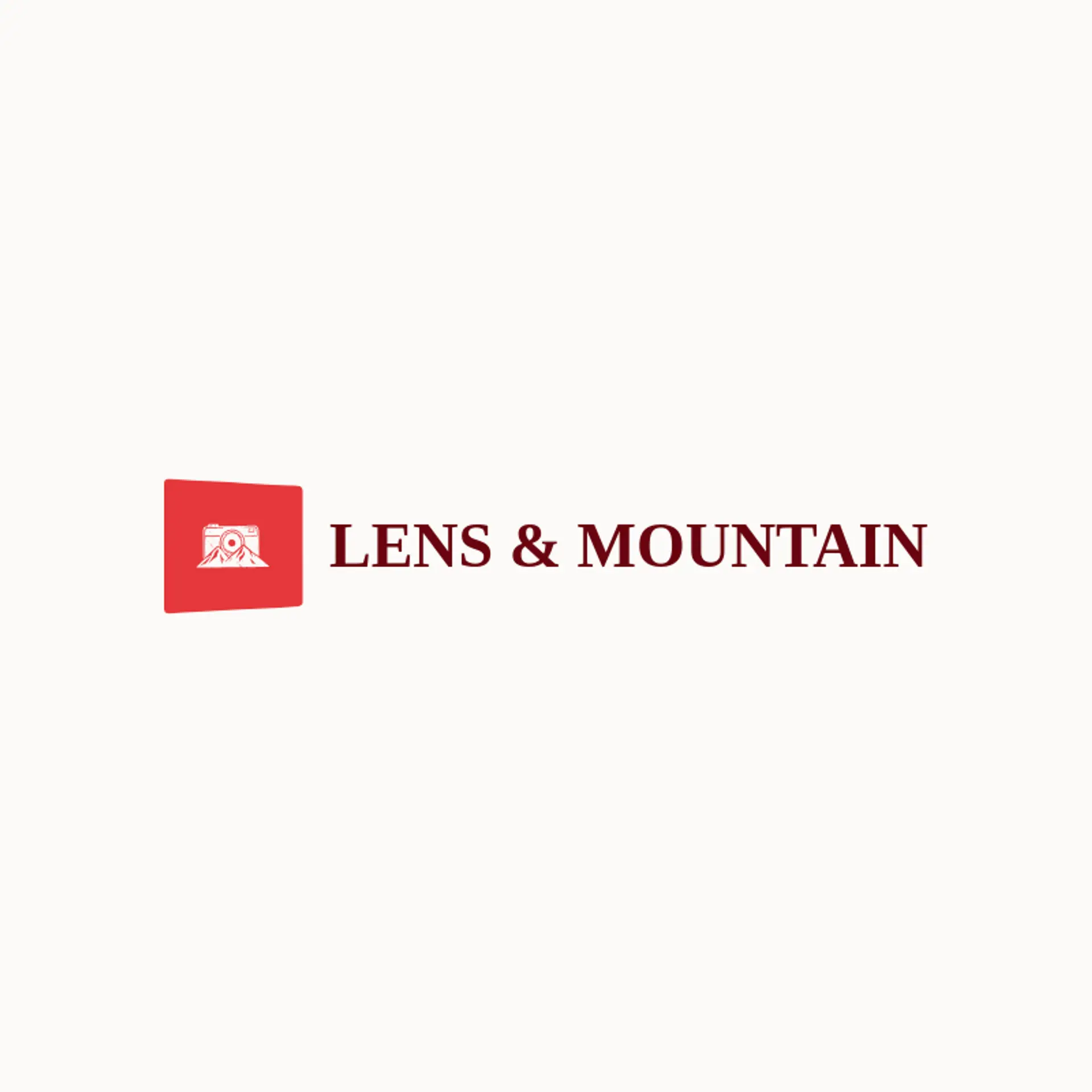 Lens & Mountain logo for photo