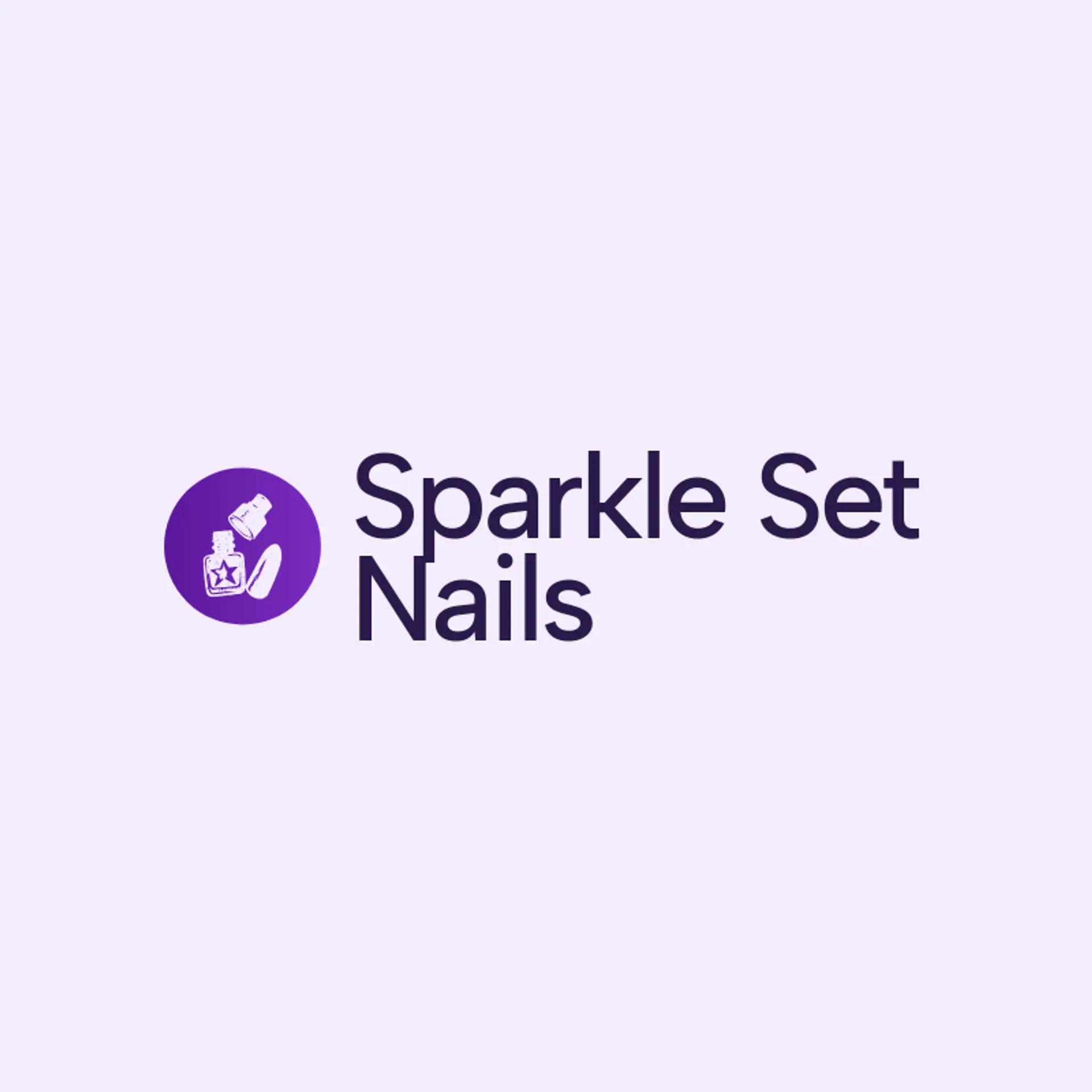 Sparkle Set Nails logo for nail