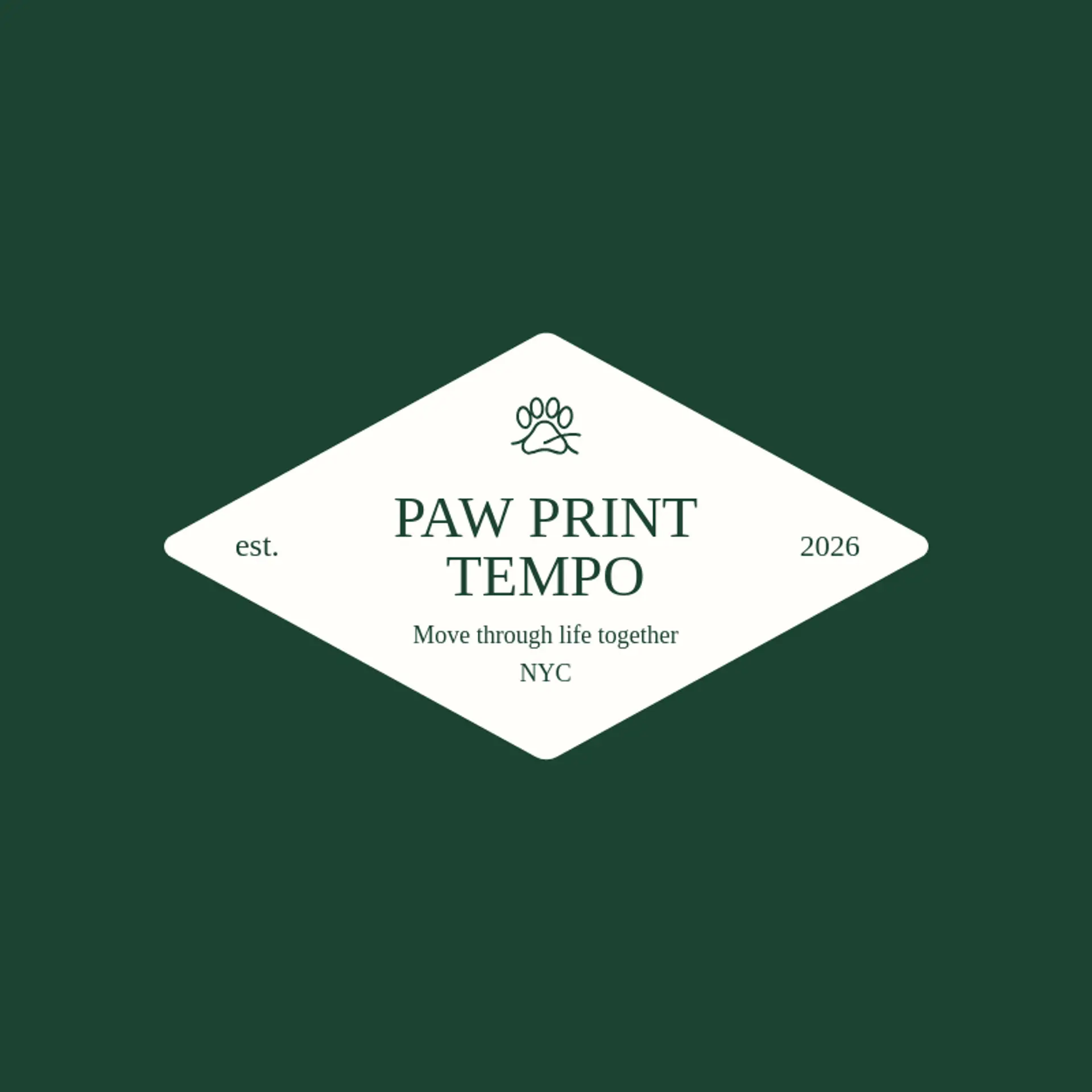 Paw Print Tempo logo for paw print